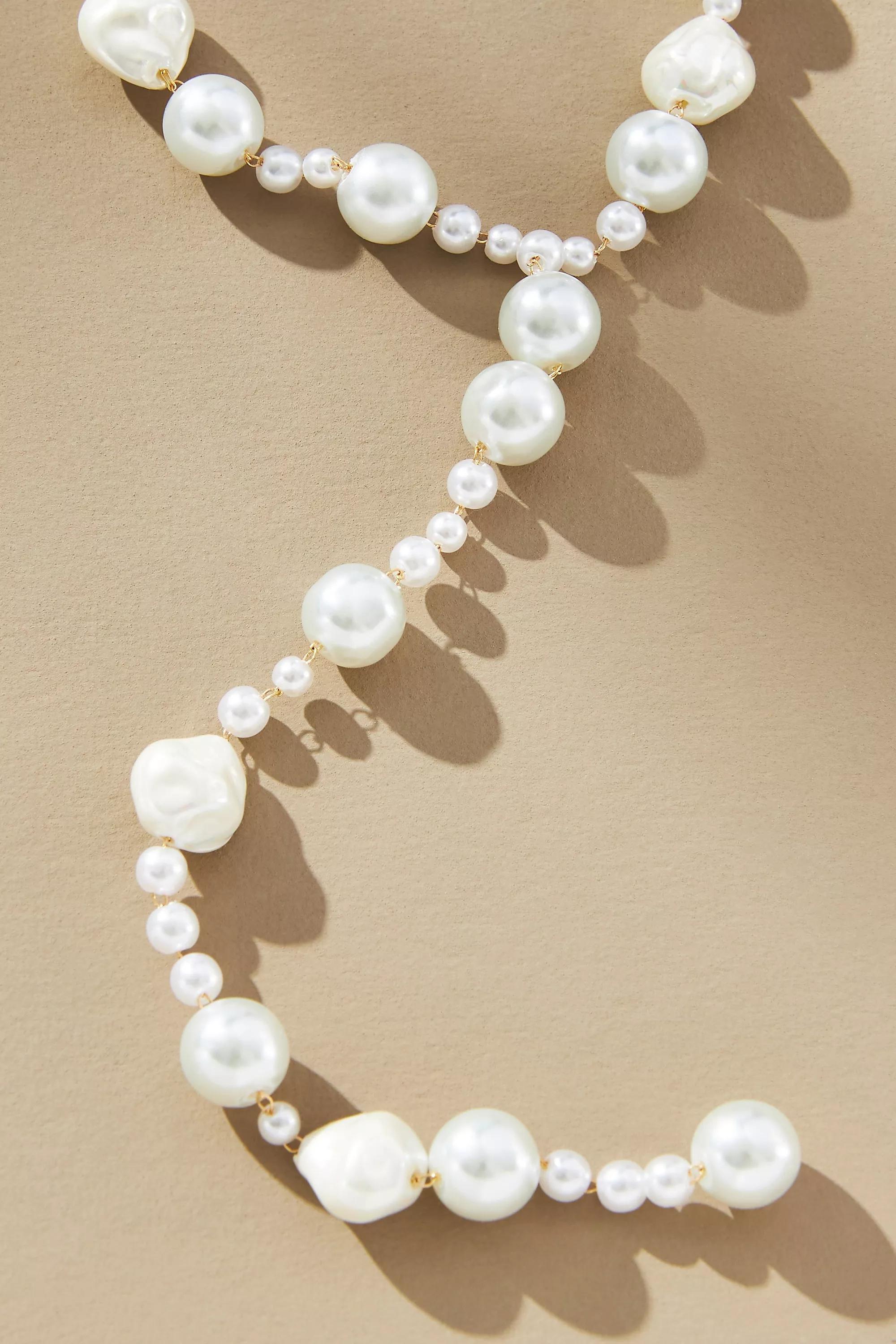 All Over Pearl Necklace, Pearl, A501_0017, large image number 1