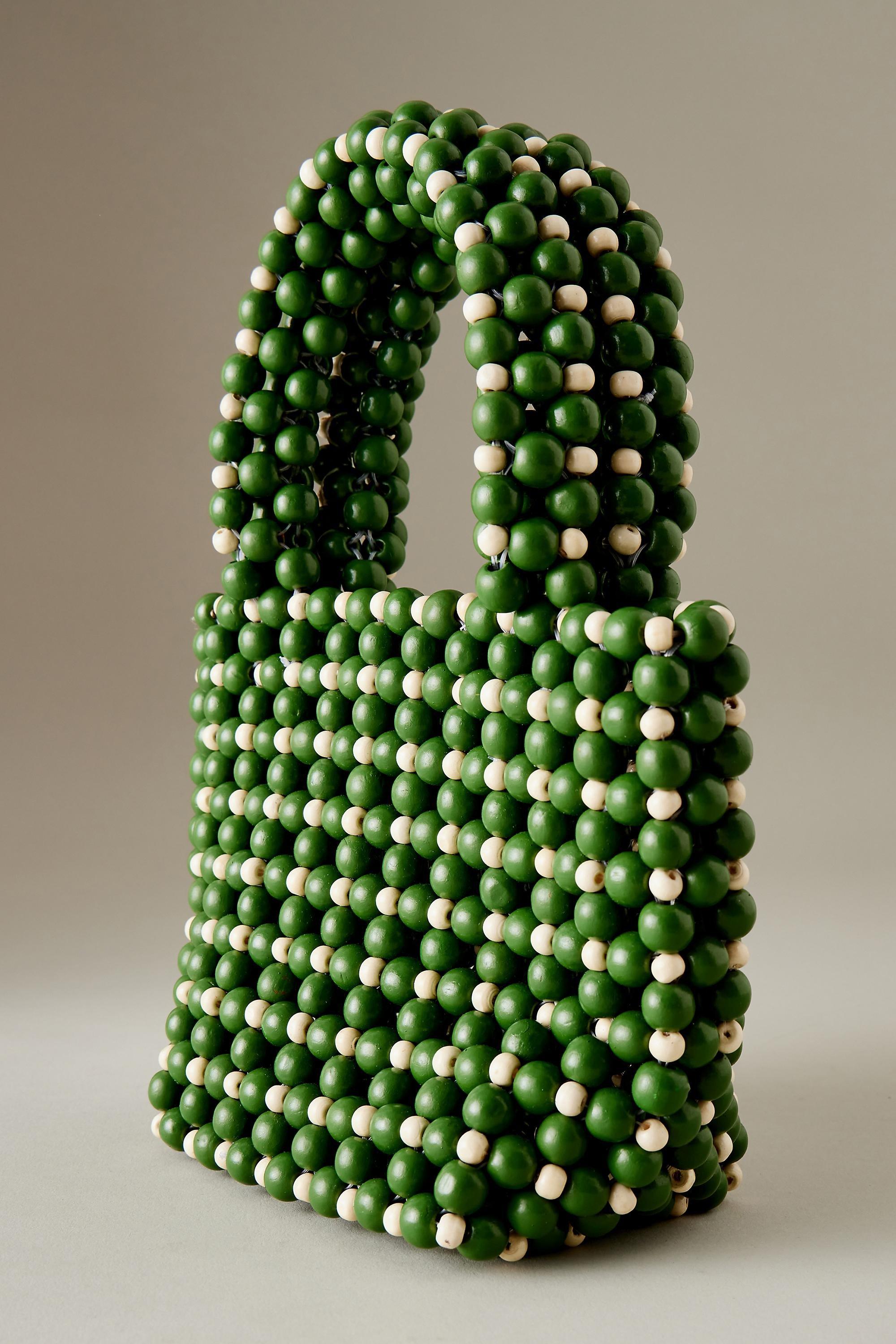 Anika Beaded Bag, Green, A501_0030, large image number 0