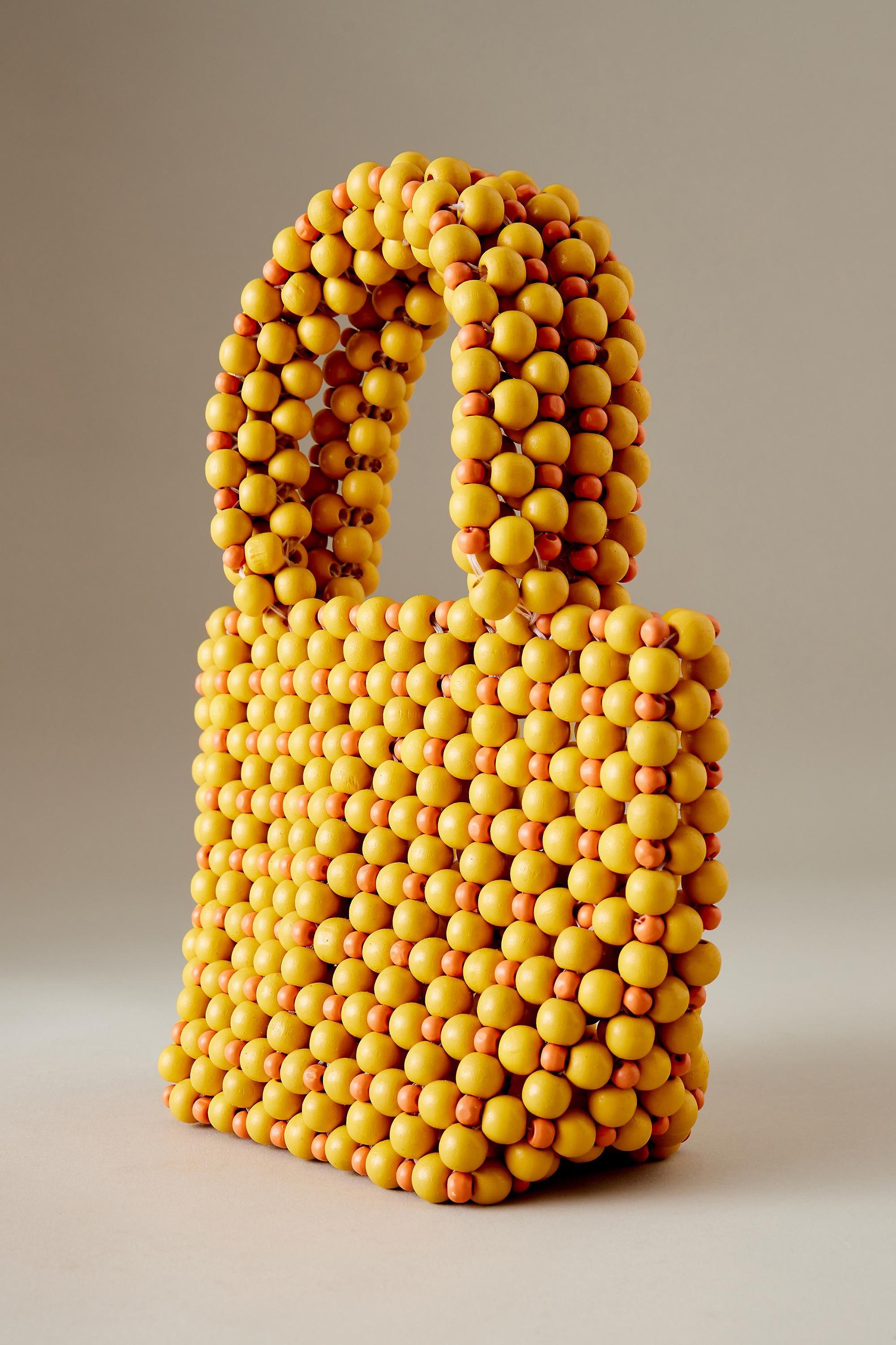Anika Beaded Bag, Yellow, A501_0270, large image number 0