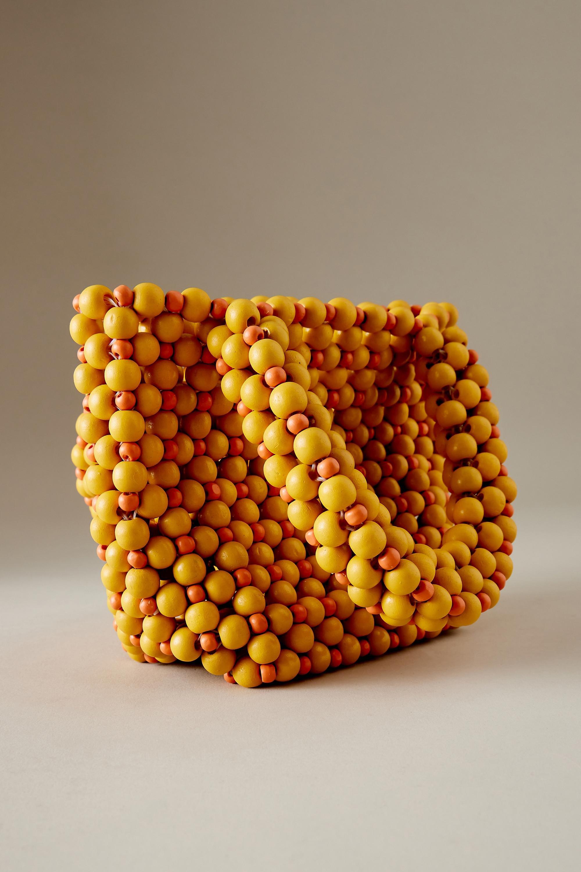 Anika Beaded Bag, Yellow, A501_0270, large image number 2