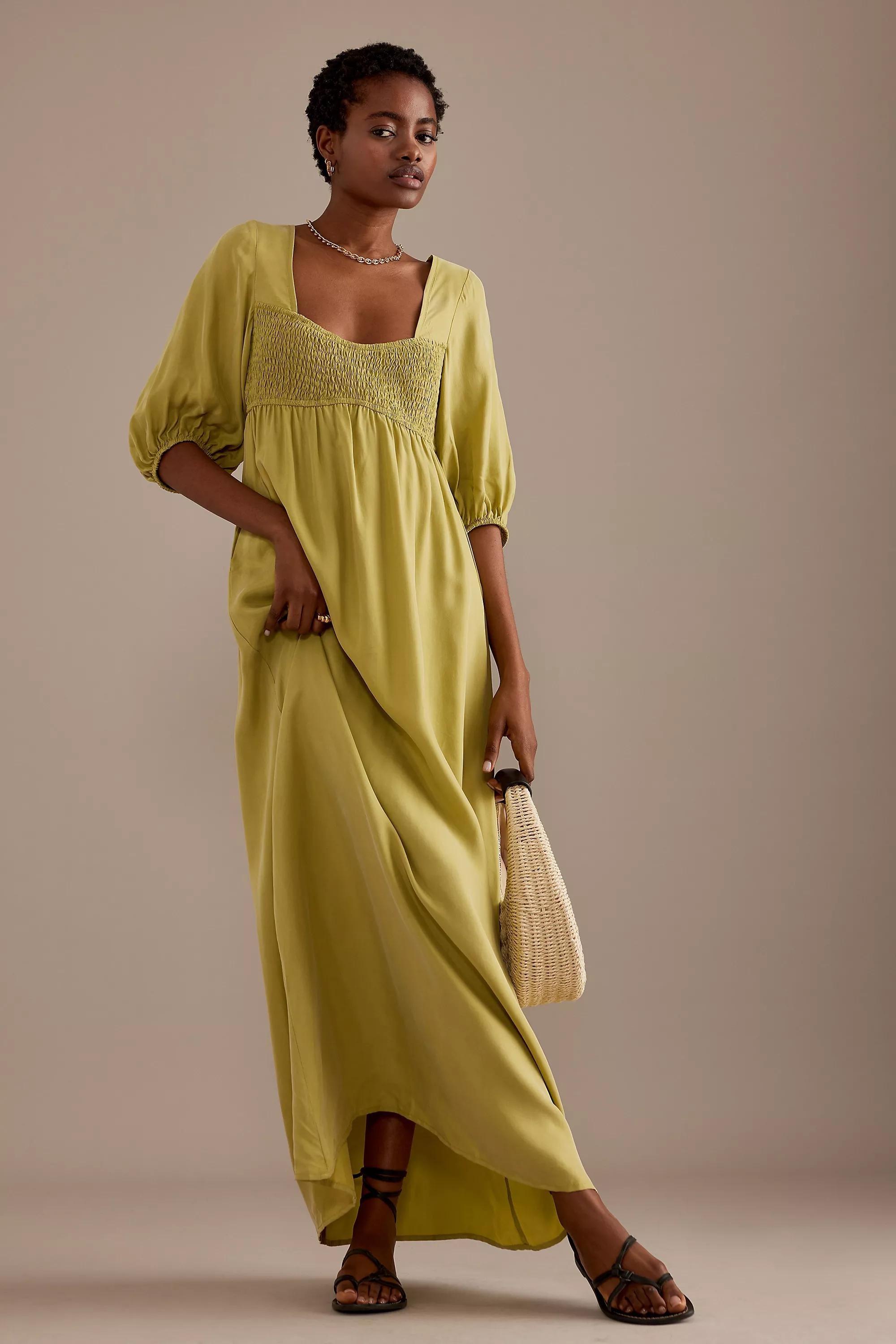 Sancia Rumia Balloon-Sleeve Maxi Dress, Green, , medium