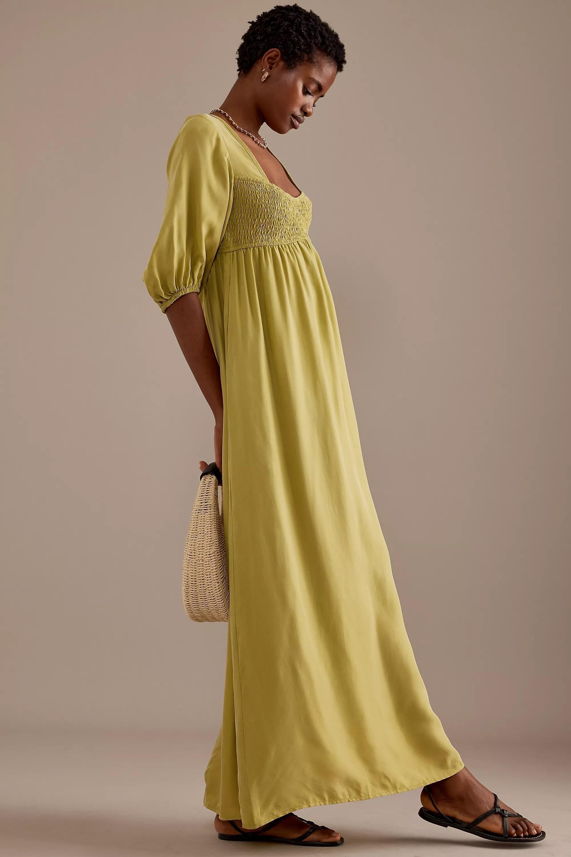 Sancia Rumia Balloon-Sleeve Maxi Dress, Green, , large image number 1