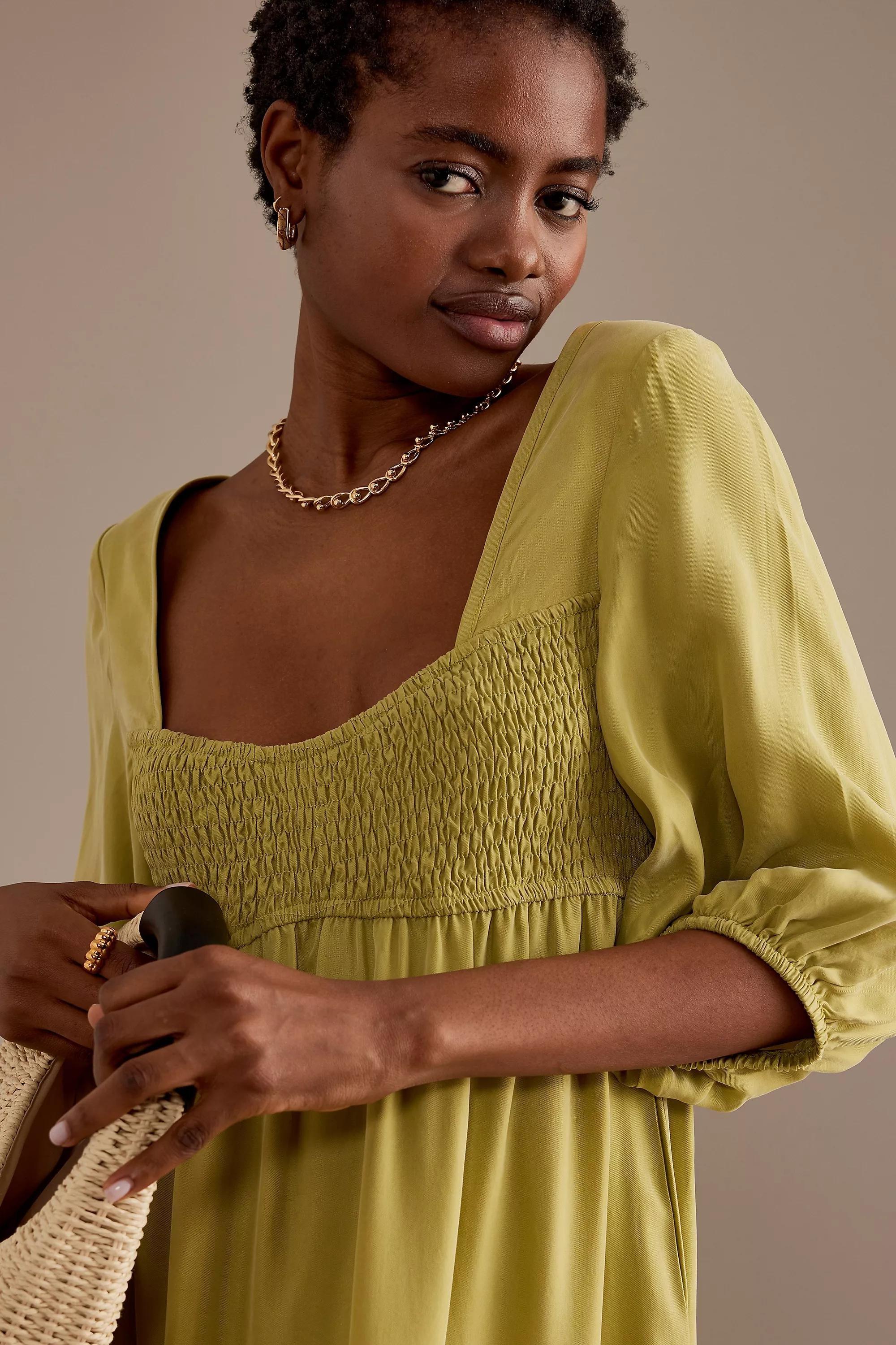Sancia Rumia Balloon-Sleeve Maxi Dress, Green, , large image number 3
