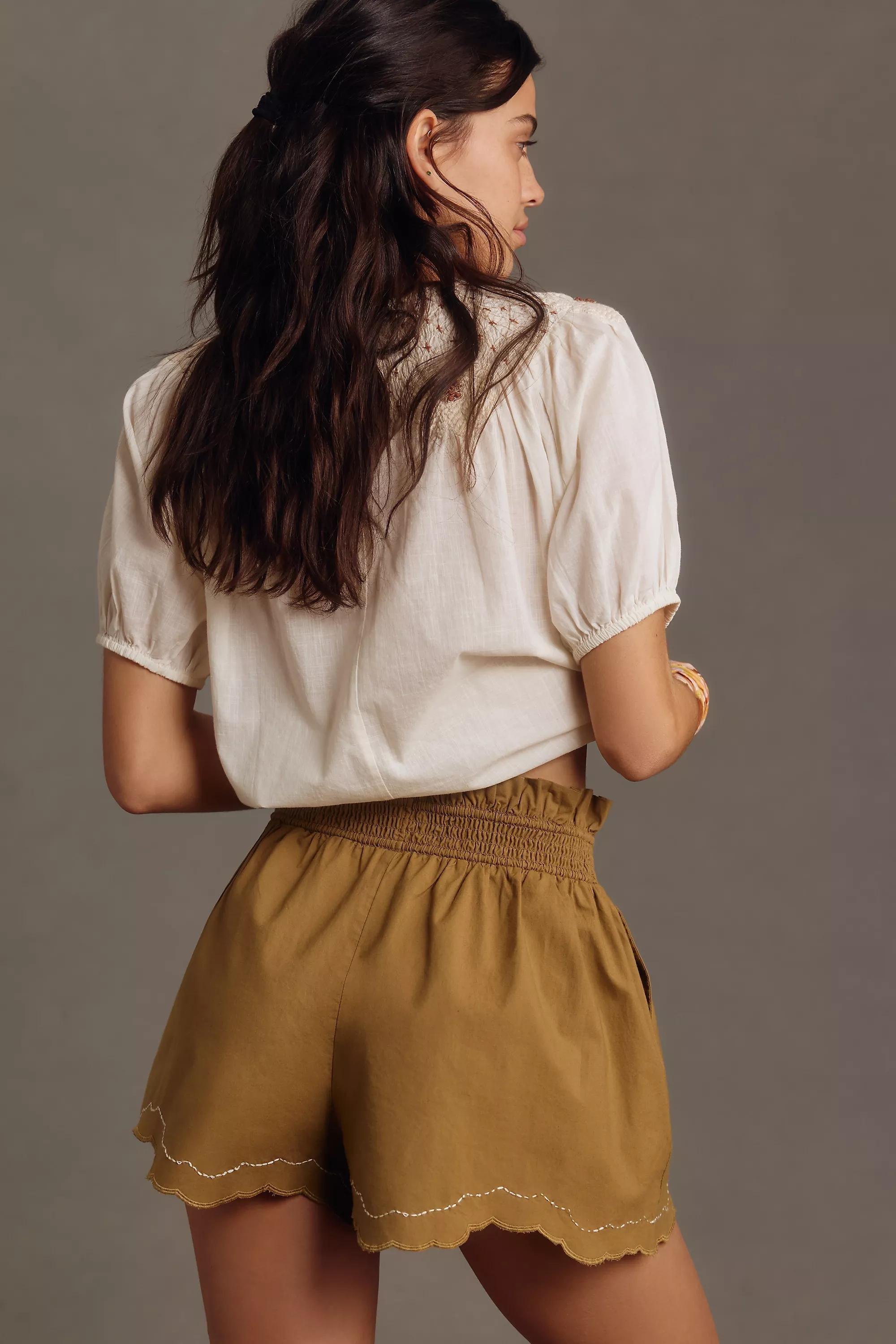 Anthropologie Plain Beach Shorts, Brown, , large image number 2
