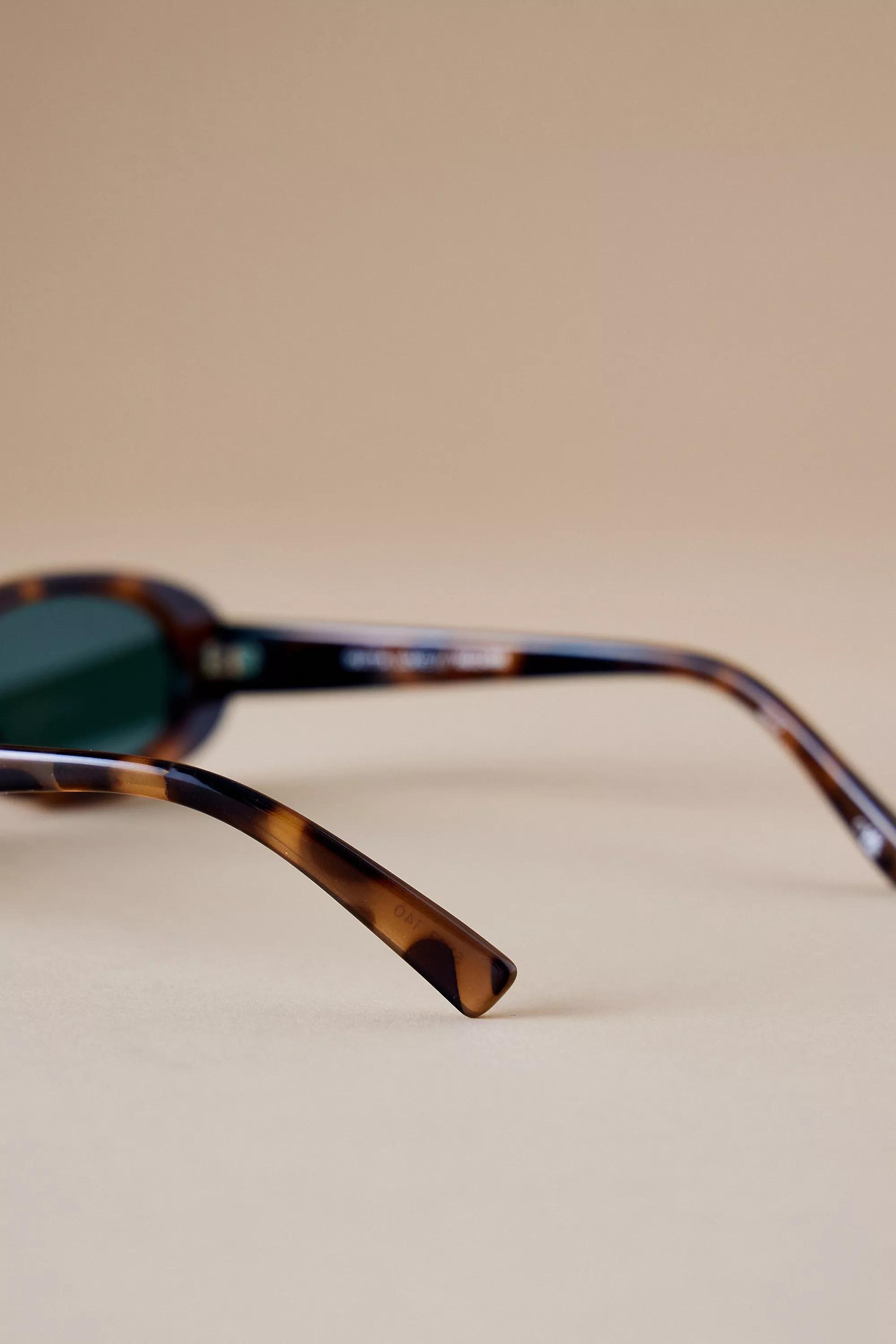 Brown Pattern Le Specs Outta Love Oval Sunglasses, A501_0029, large image number 4