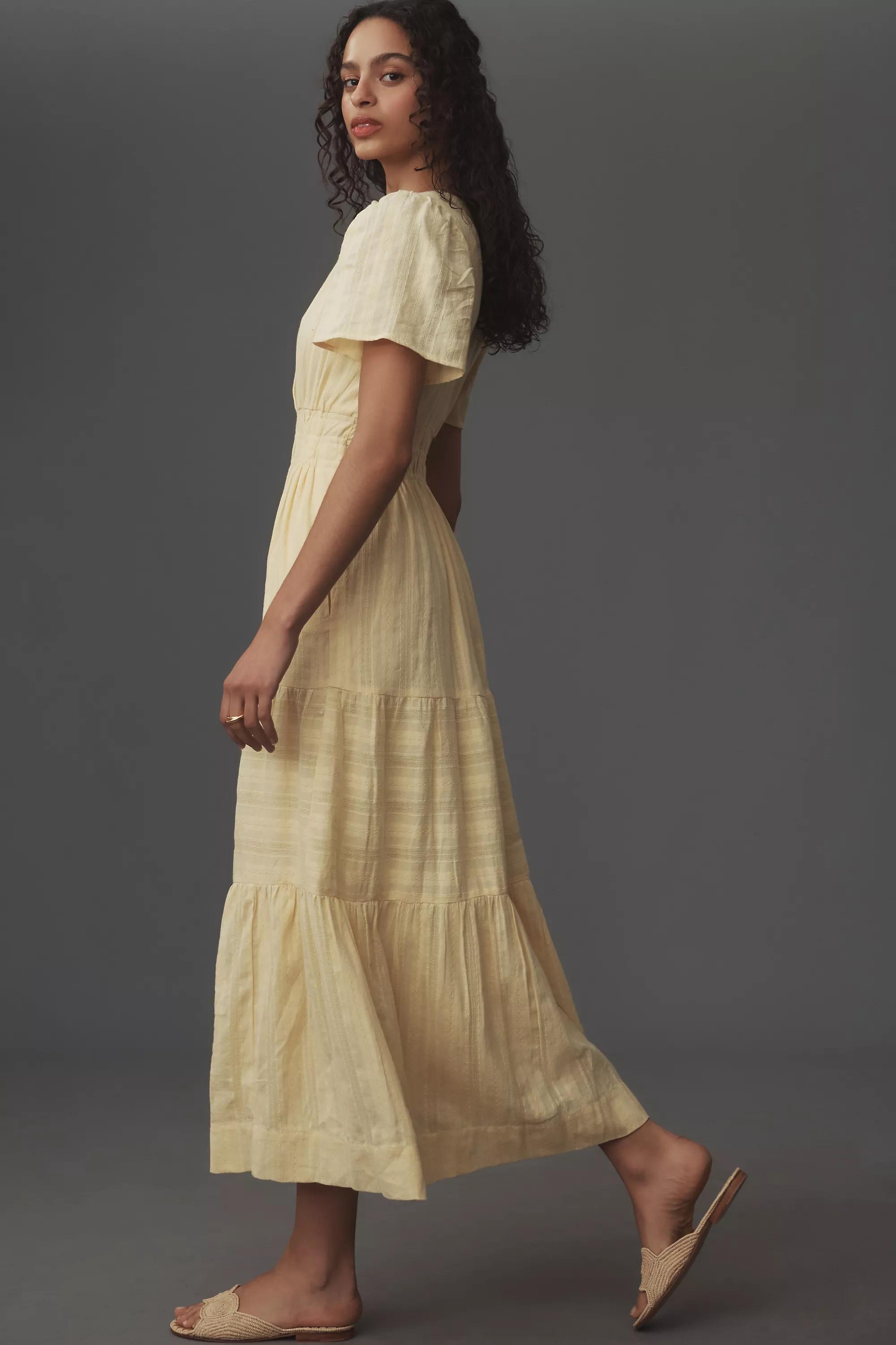 Maxi Flowy Dress, Cream, , large image number 3