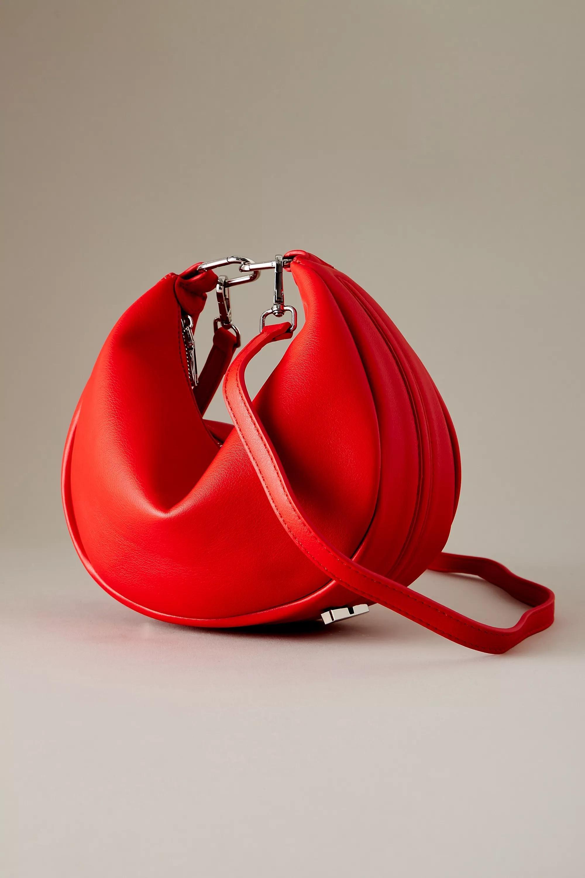 Melie Bianco Sasha Faux Leather Crossbody Bag, Red, A501_0060, large image number 2