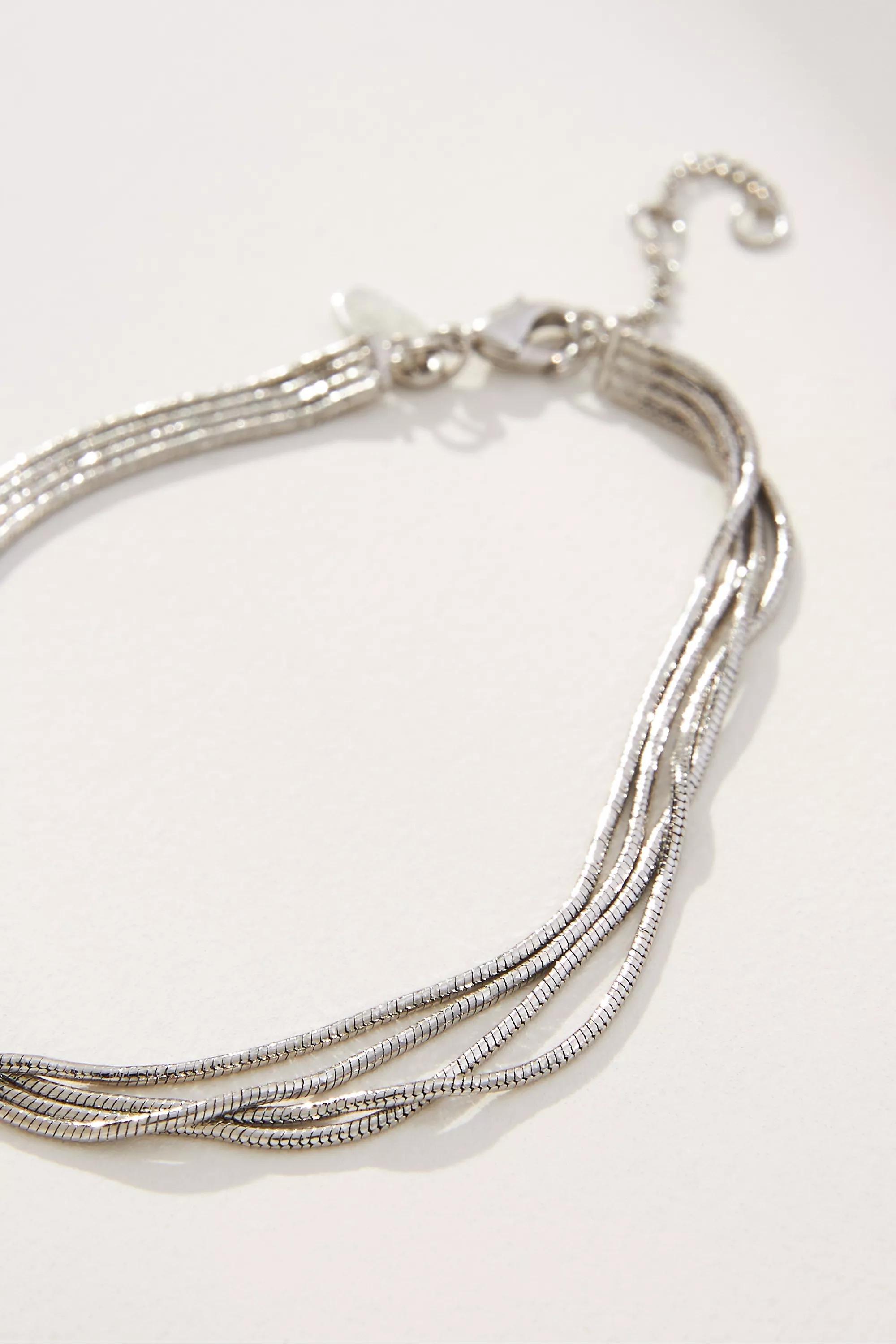Multi-Layer Chain Bracelet, Silver, A501_0007, large image number 3