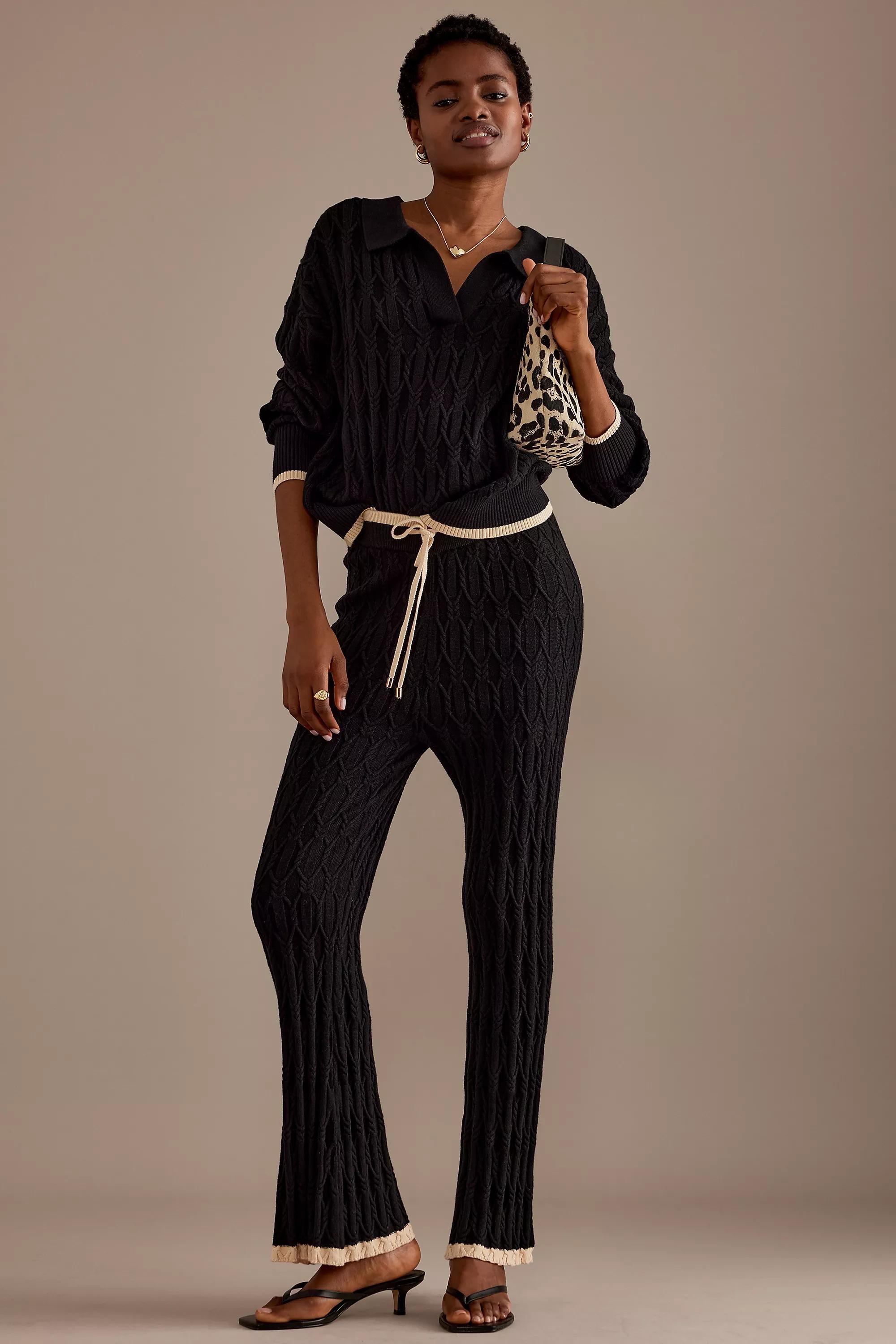 Sancia Knit Trousers, Black, , large image number 2