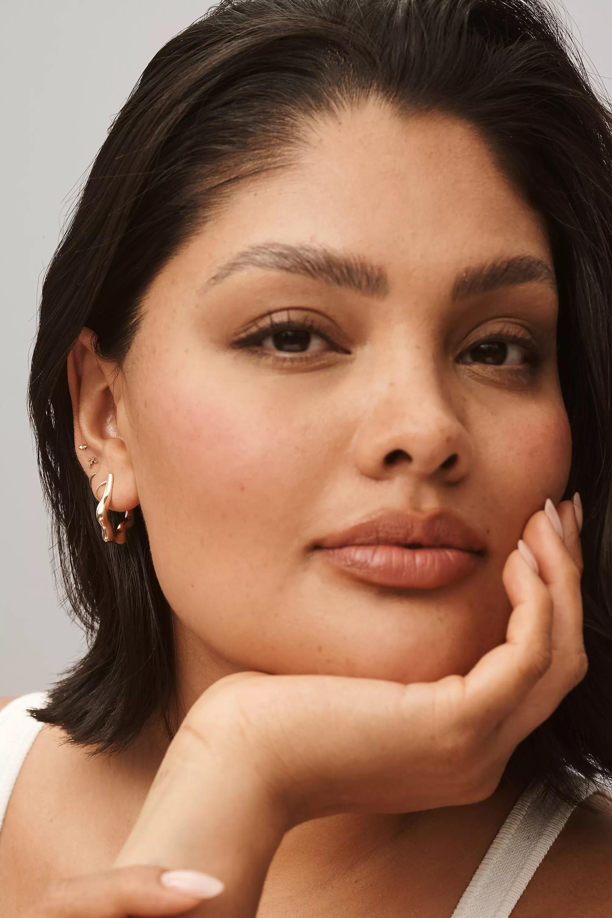 14K Gold-Plated Huggie Hoop Earrings, A501_0070, large image number 2