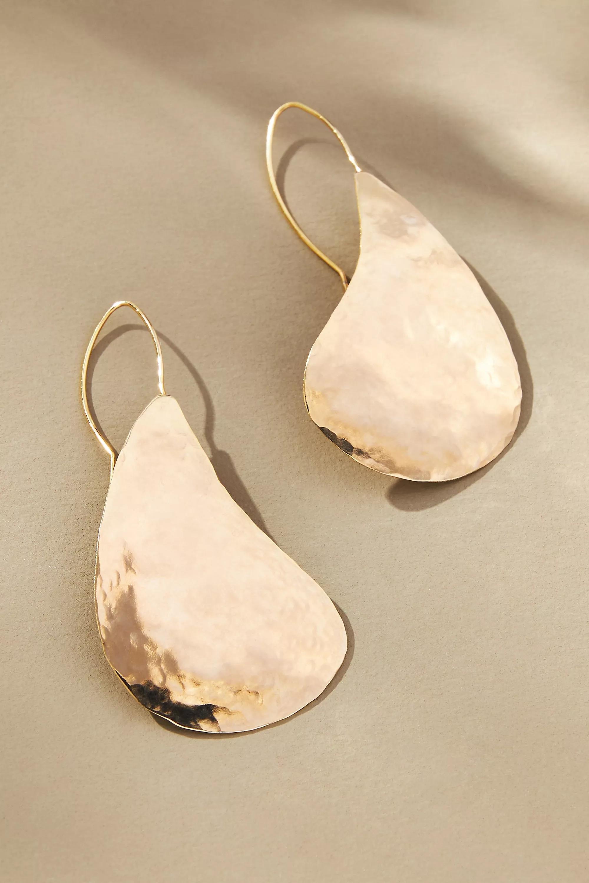 14K Gold-Plated Pear-Shaped Drop Earrings, A501_0070, large image number 0