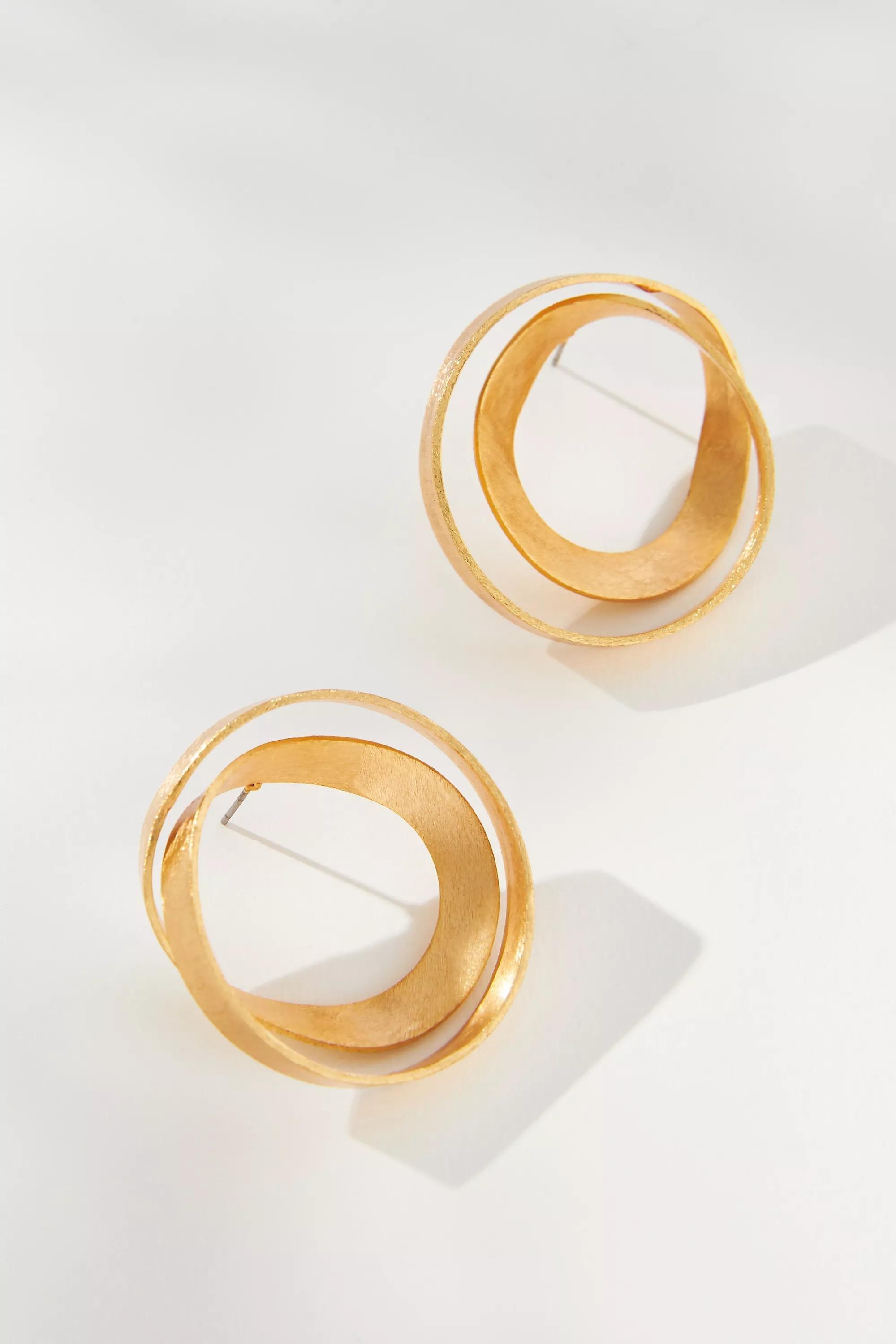 14K Gold-Plated Open Round Earrings, A501_0070, large image number 0