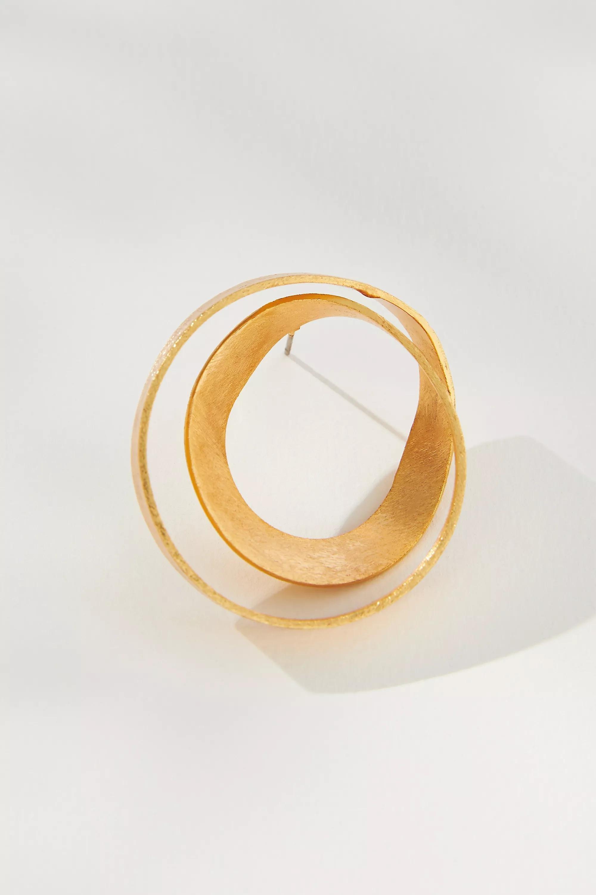 14K Gold-Plated Open Round Earrings, A501_0070, large image number 1