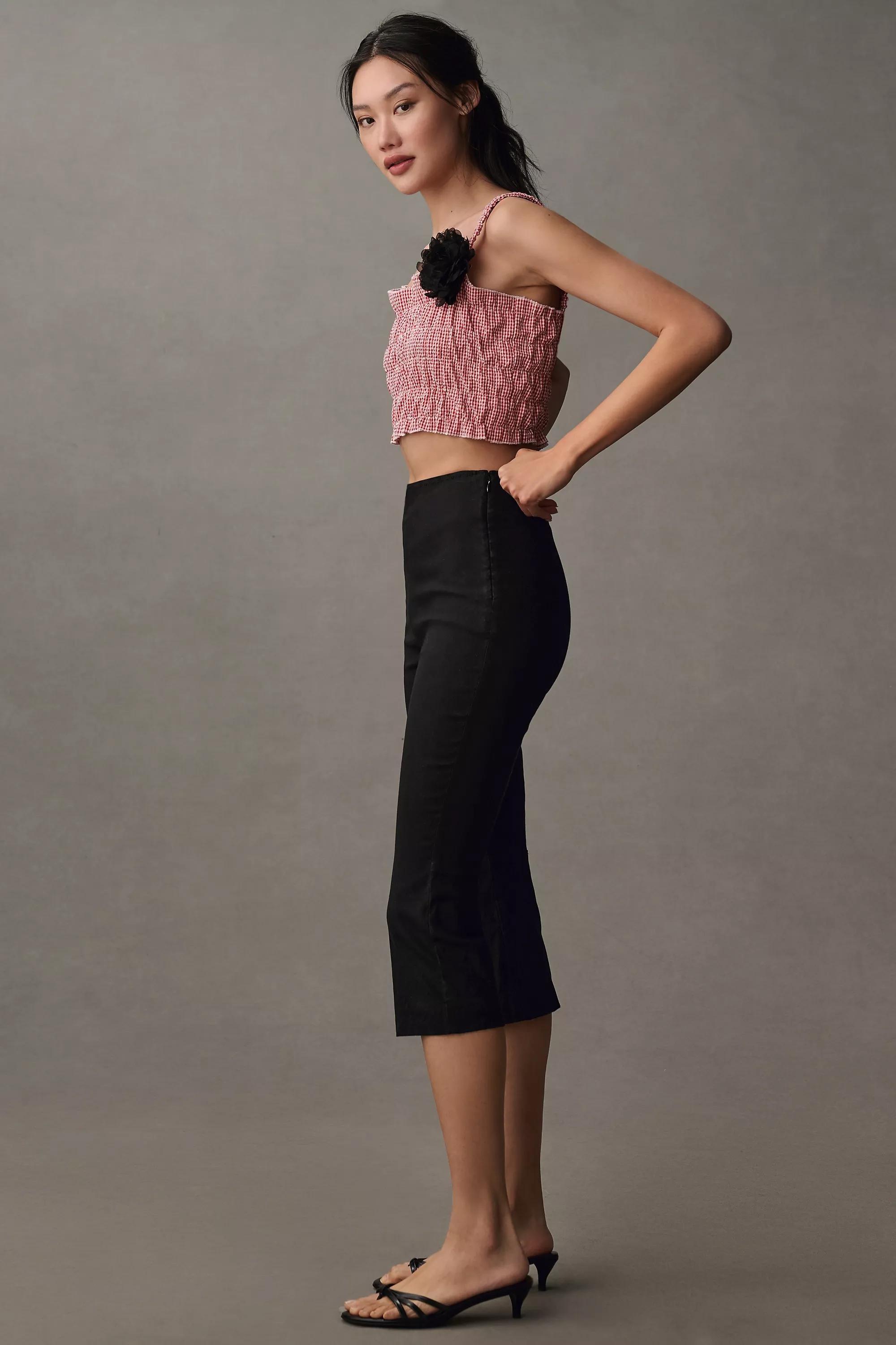 Maeve Structured Bombshell Capri Pants, Black, , large image number 3