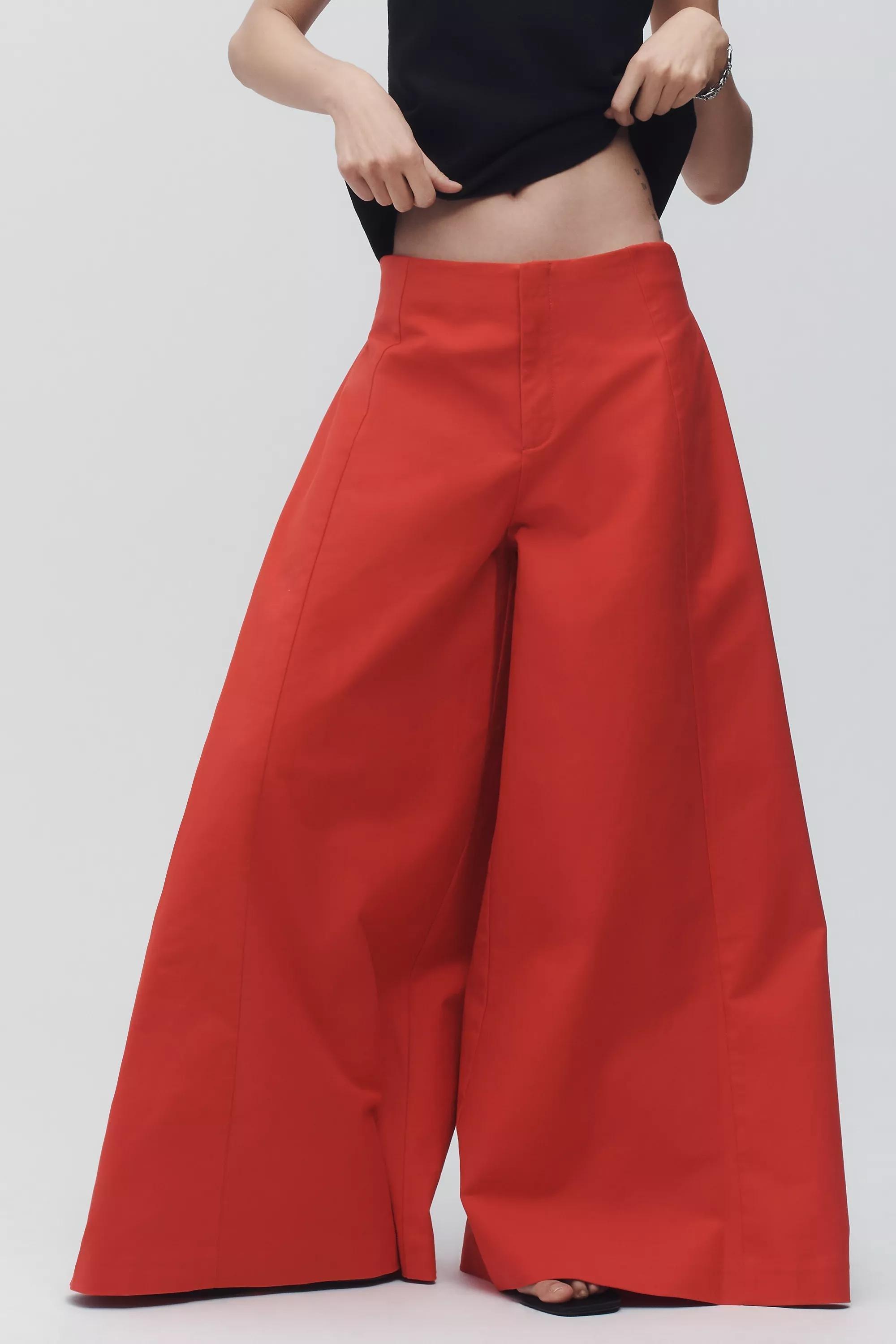 Maeve A-Line Palazzo Trousers, Red, , large image number 1