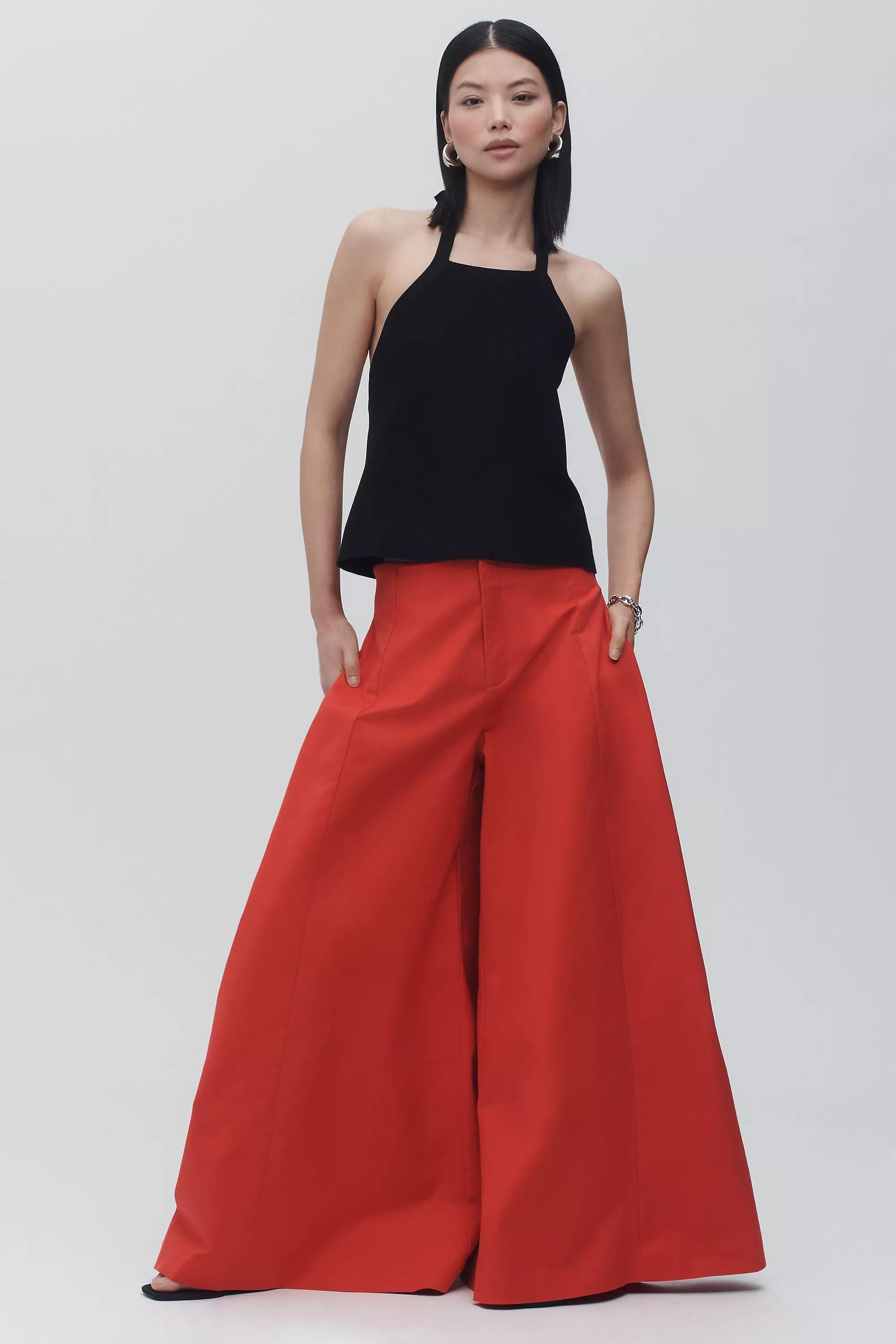 Maeve A-Line Palazzo Trousers, Red, , large image number 3