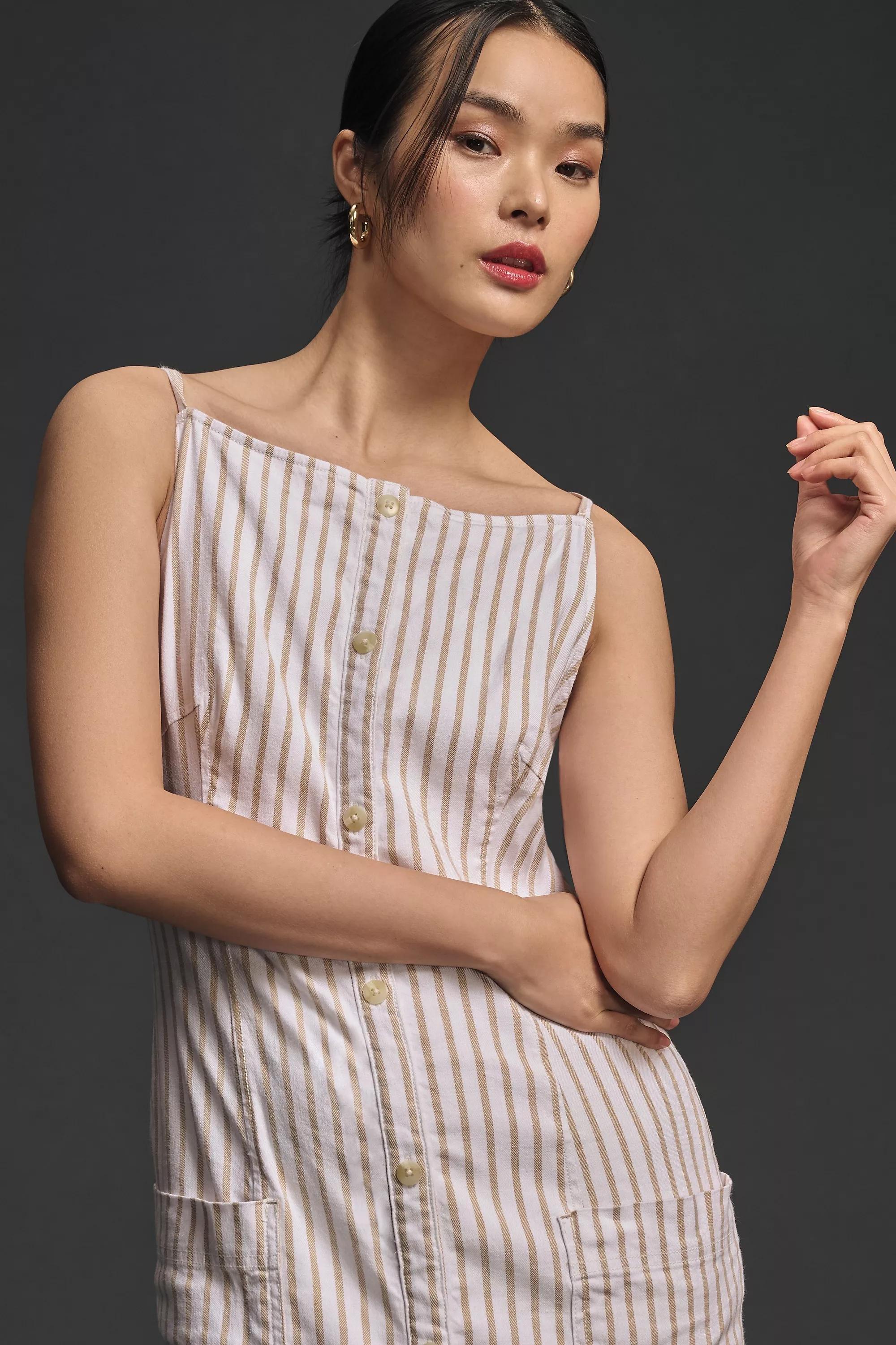 Maeve Collette Square-Neck Midi Dress, White, , large image number 1