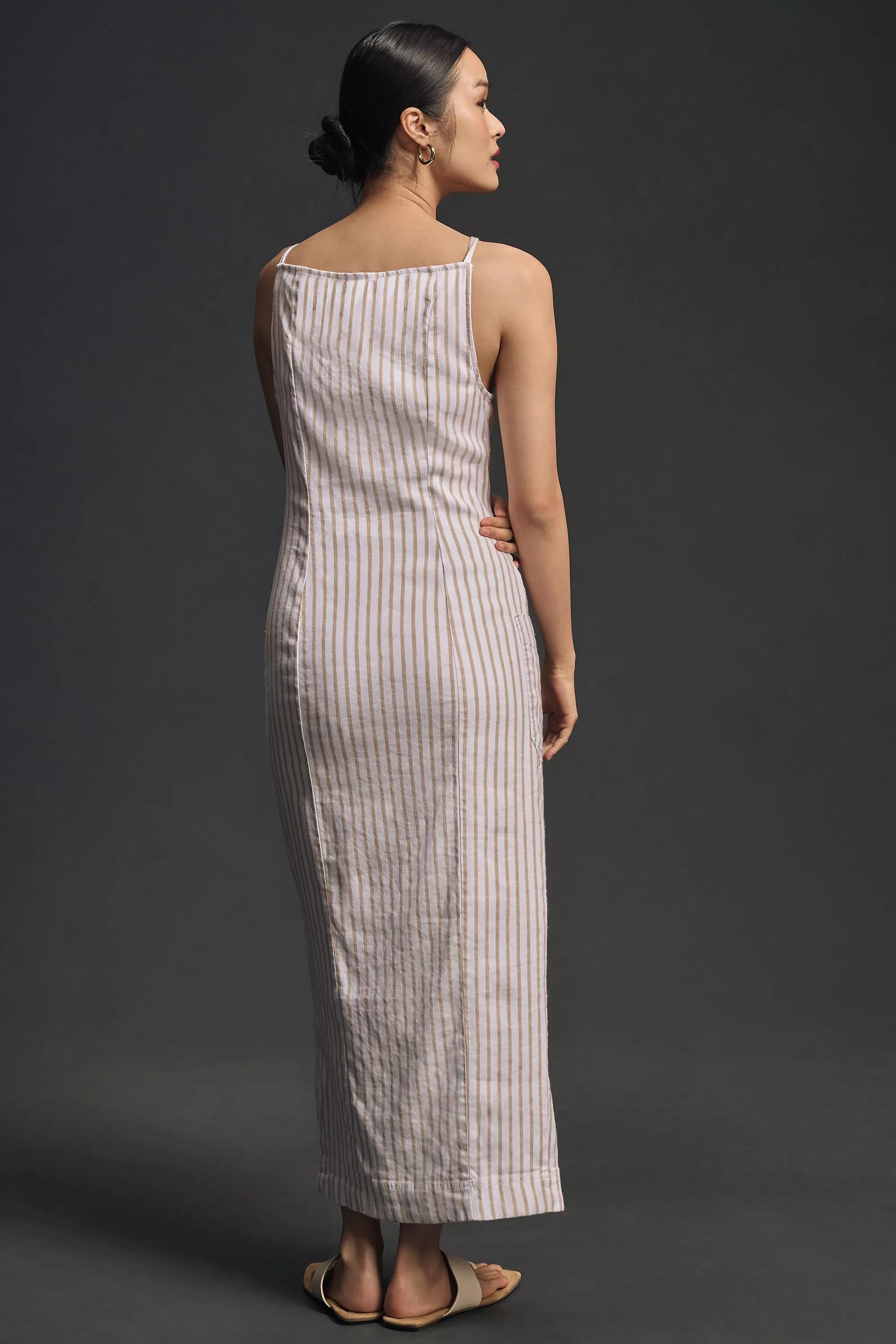 Maeve Collette Square-Neck Midi Dress, White, , large image number 2