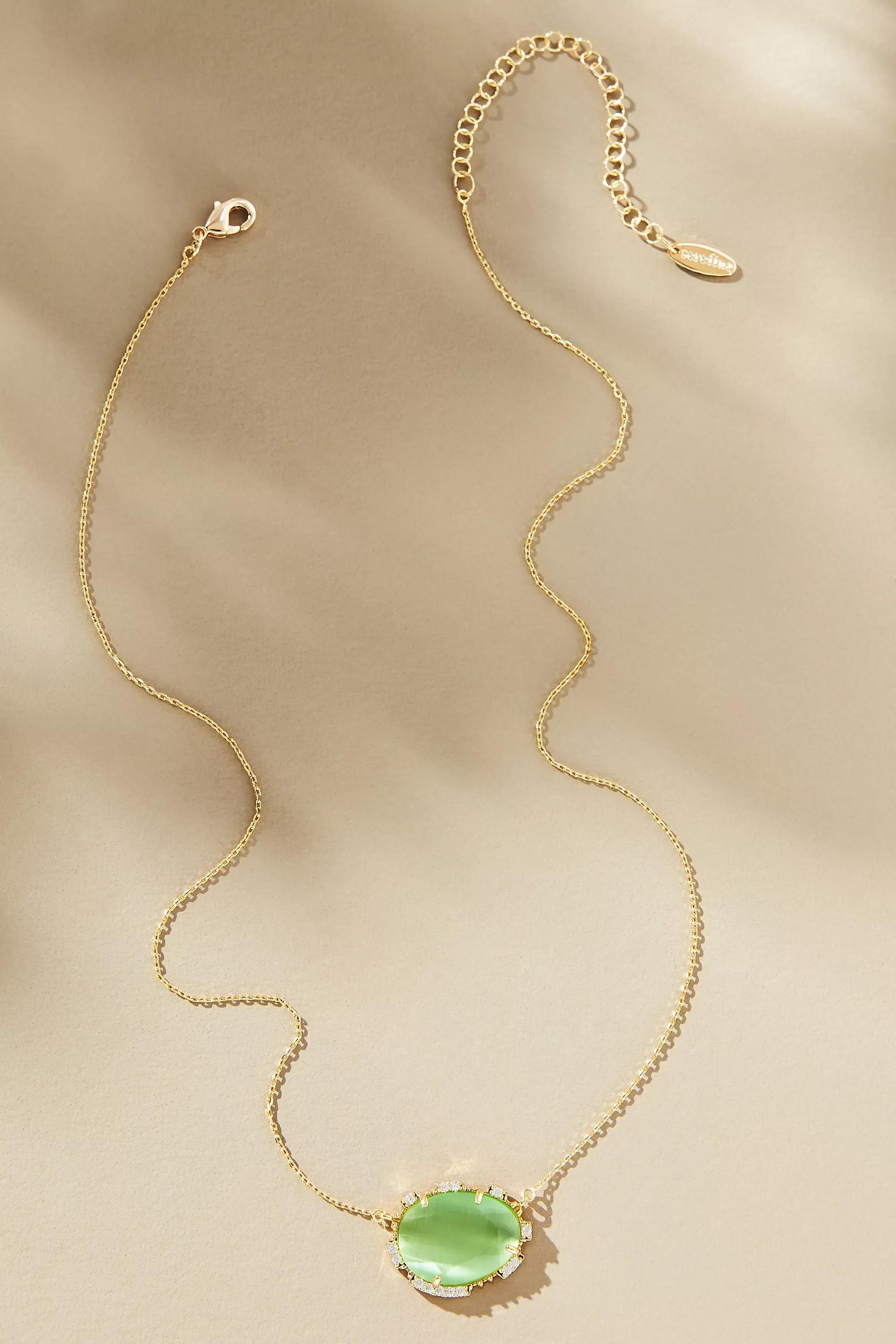 14K Medium Rebirth Necklace, Green, A501_0102, large image number 0