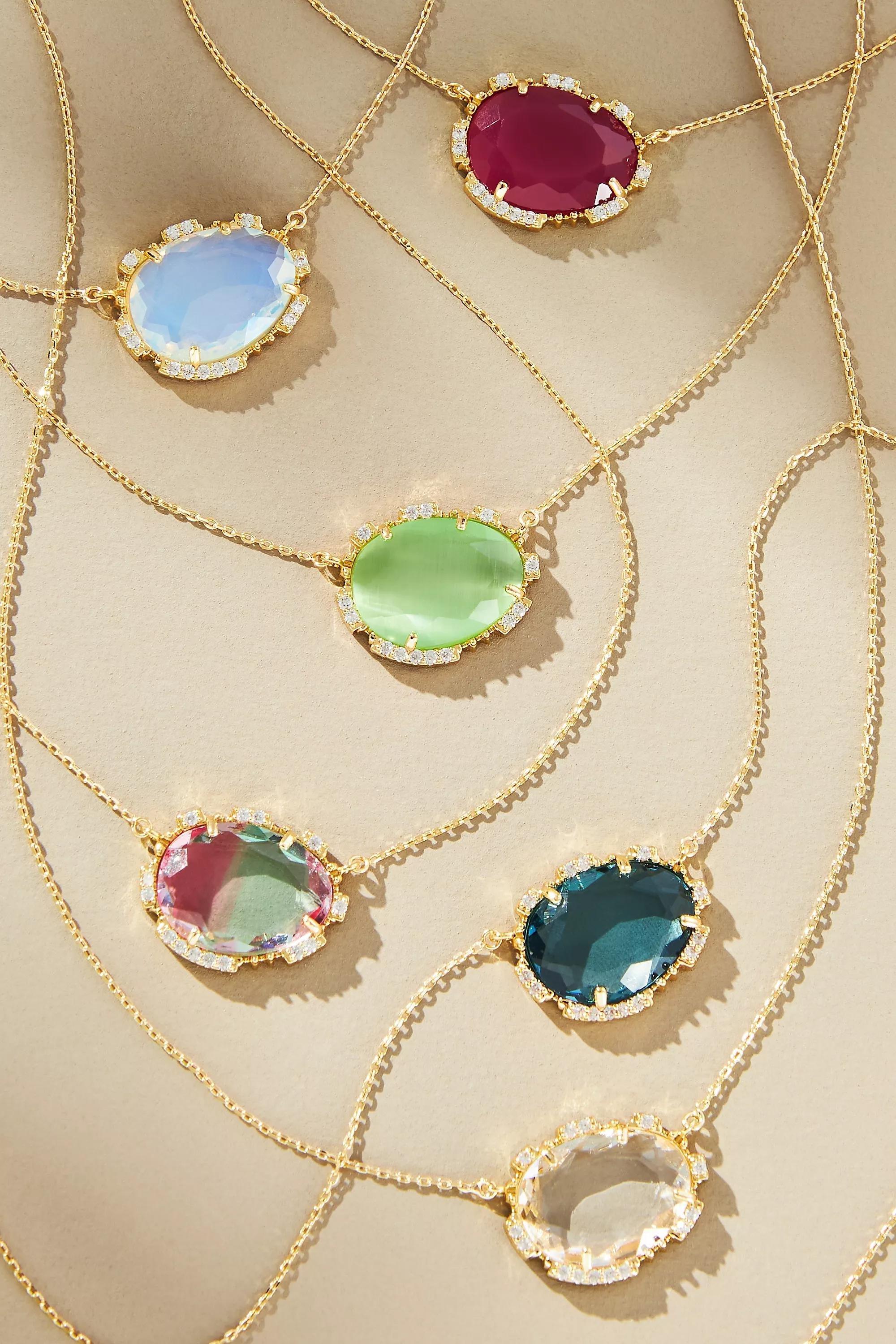 14K Medium Rebirth Necklace, Green, A501_0102, large image number 1