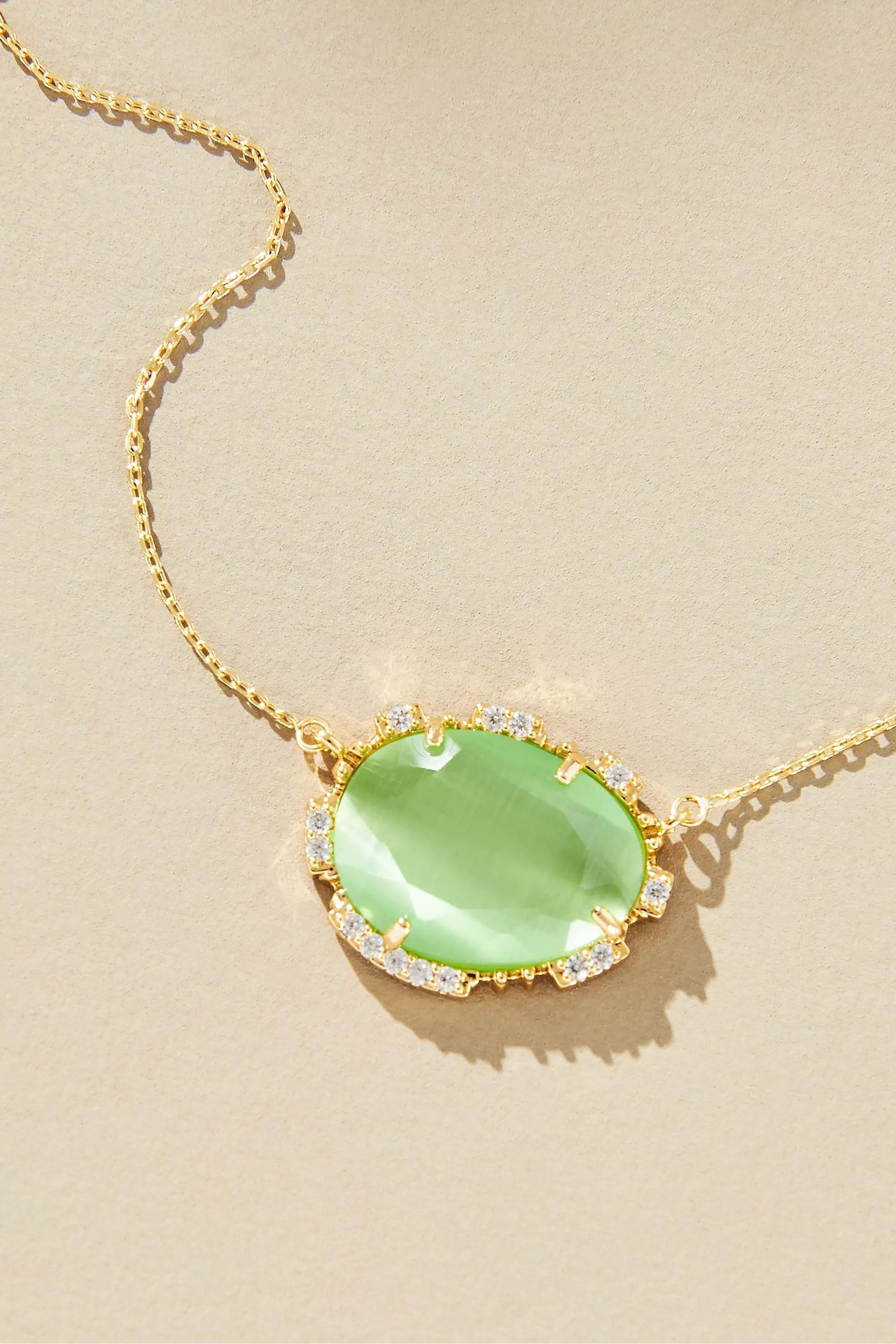 14K Medium Rebirth Necklace, Green, A501_0102, large image number 2