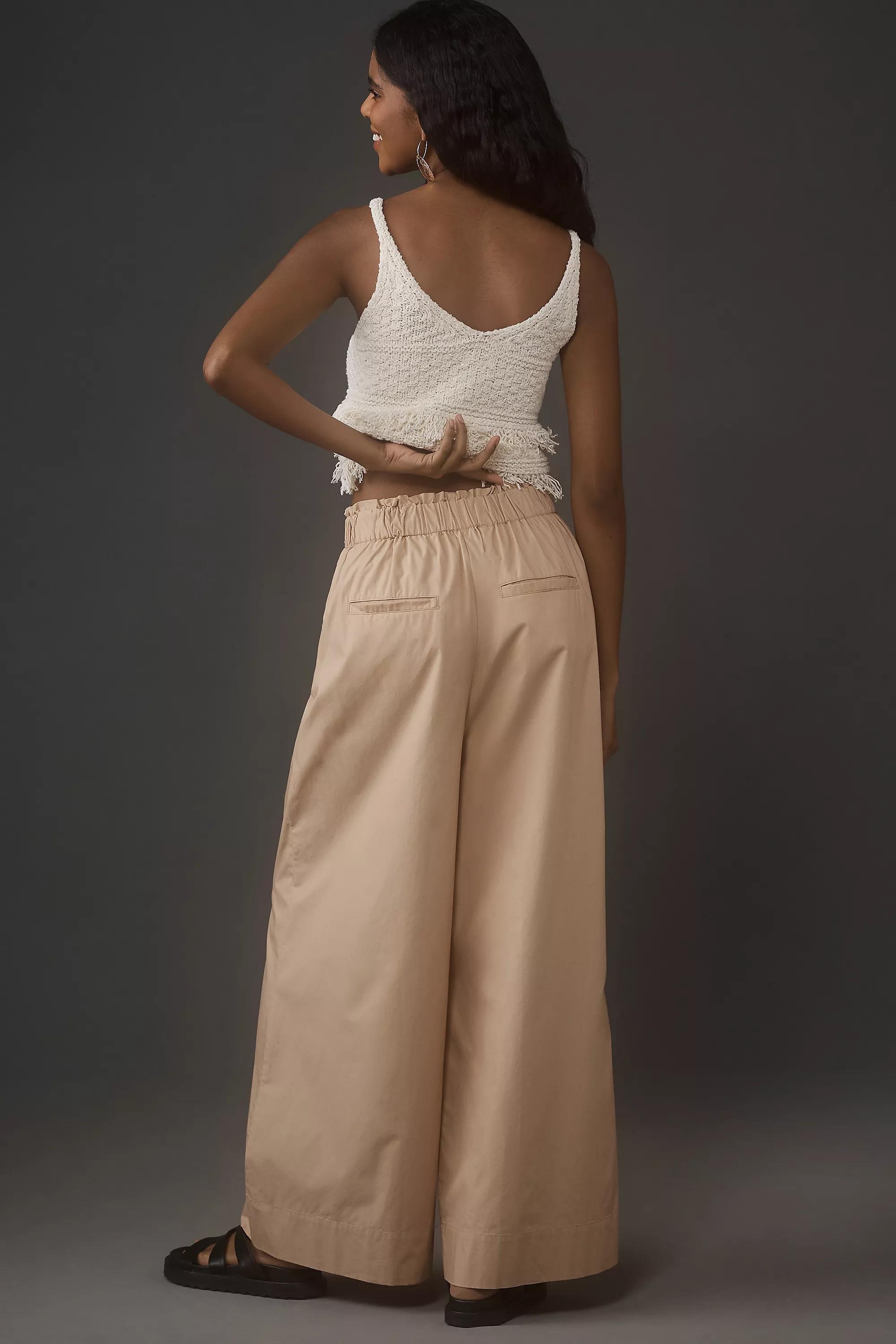 Maeve Utility Wide-Leg Trousers, Beige, , large image number 2