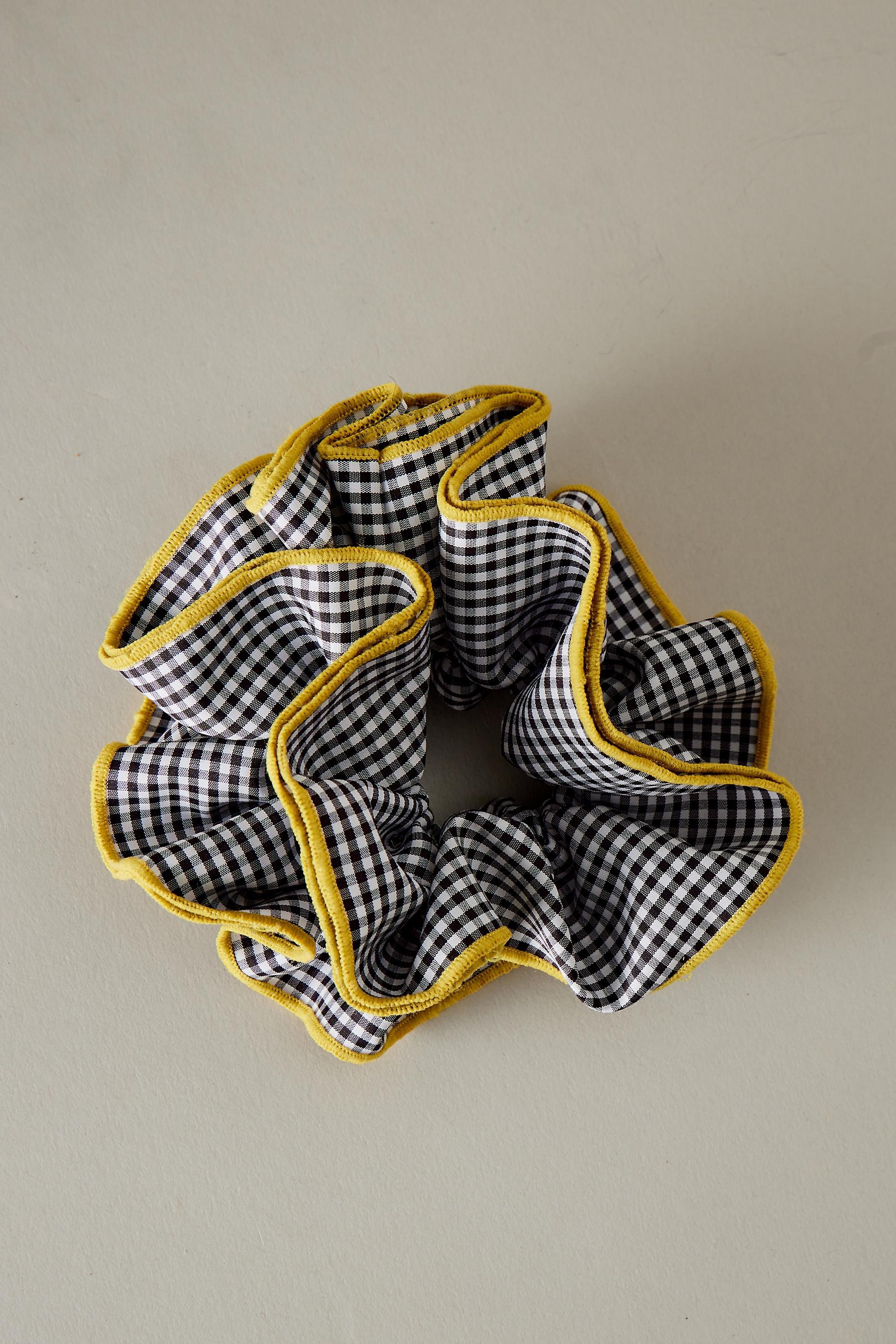 Oversized Hair Scrunchie, Navy, A501_0041, large image number 2