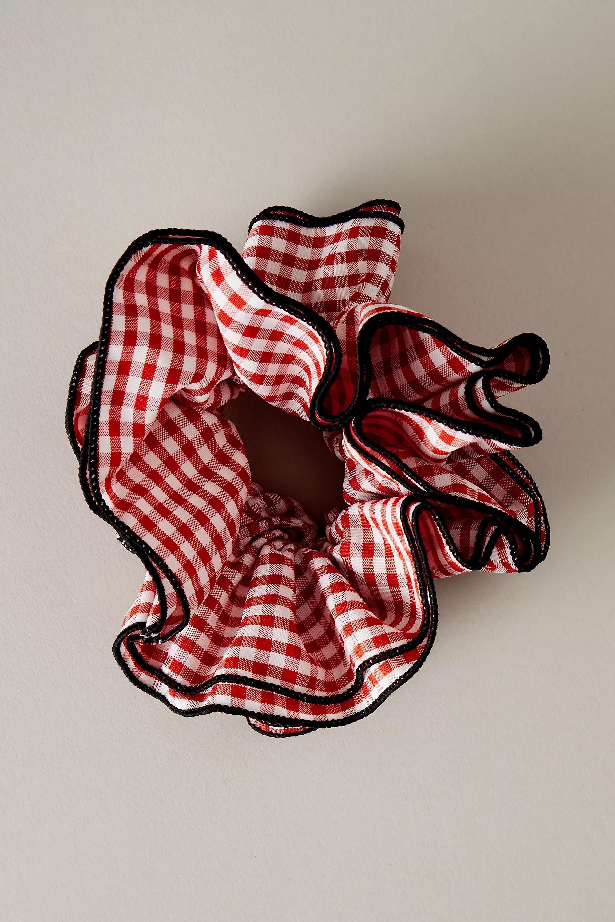 Oversized Hair Scrunchie, Red, A501_0060, large image number 0