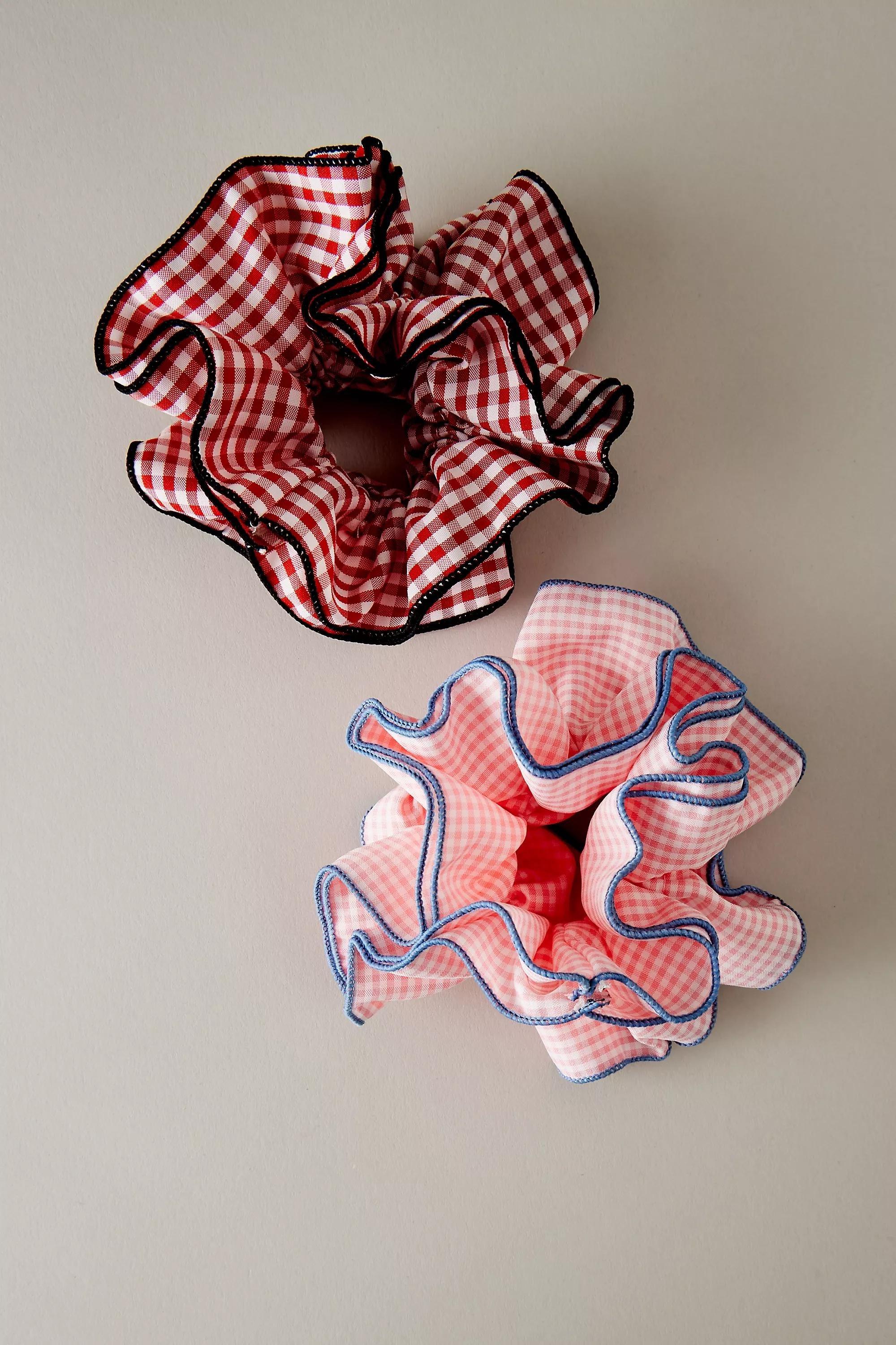 Oversized Hair Scrunchie, Pink, A501_0066, large image number 2