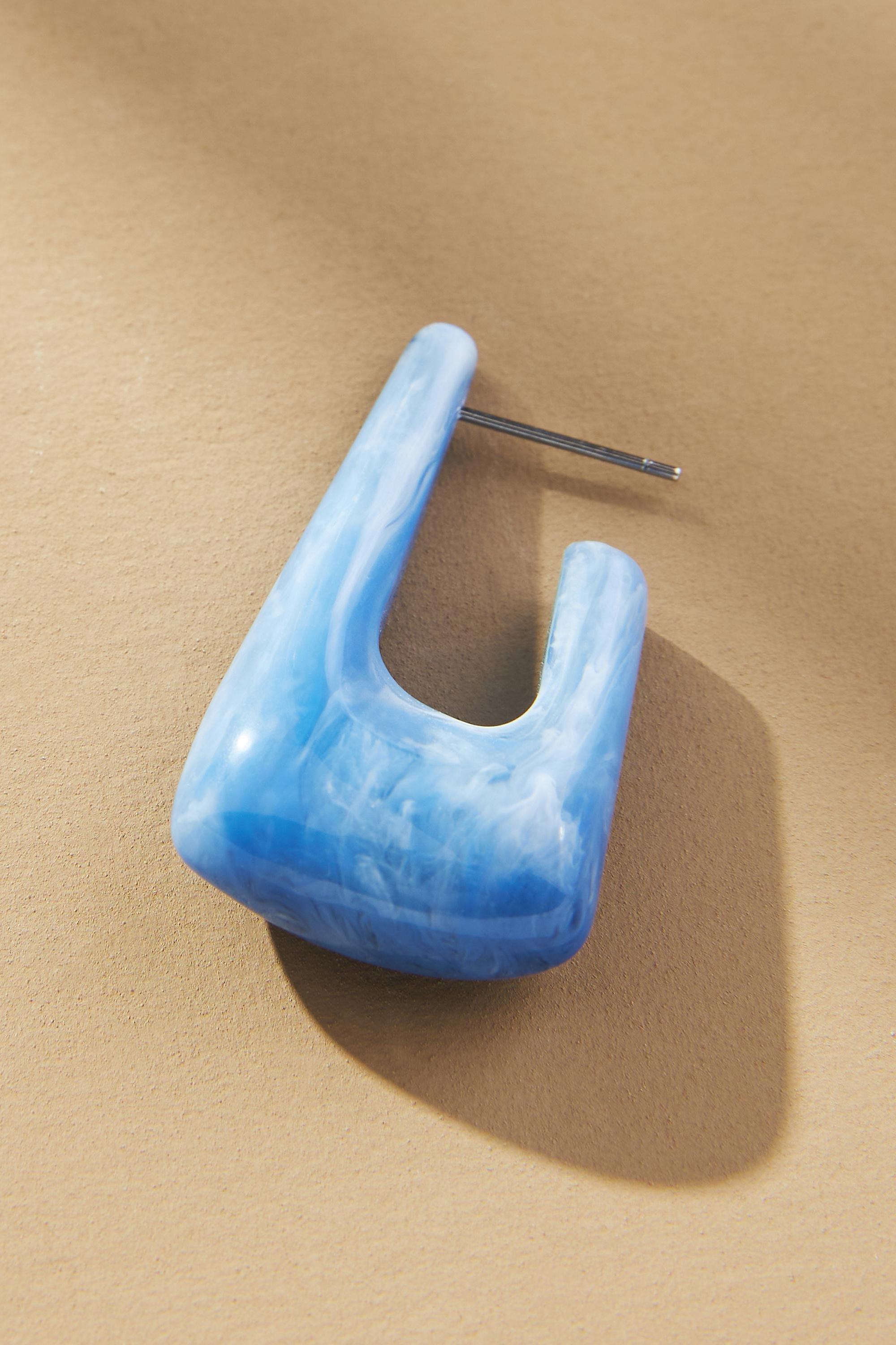 By Anthropologie Enamel Square Hoop Earrings, A501_0045, large image number 3