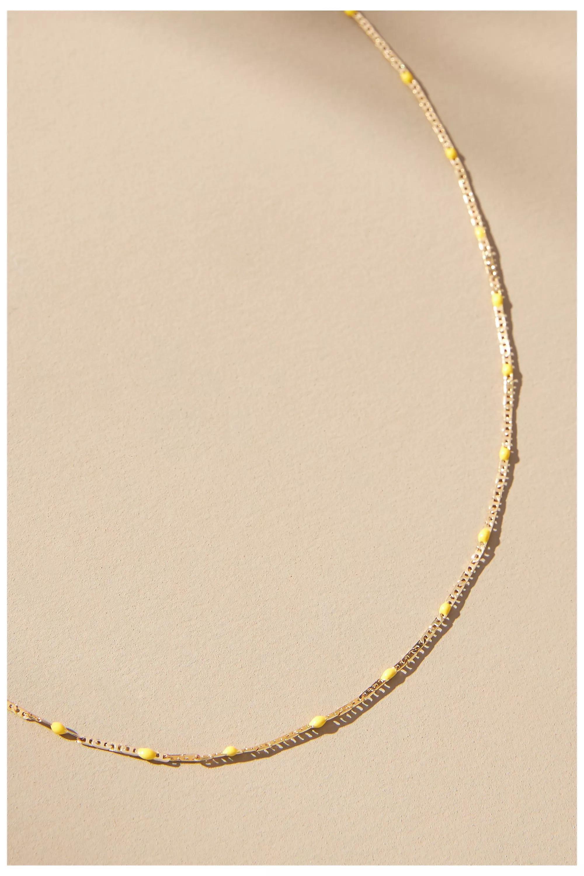 Gold-Plated Delicate Bead Necklace, A501_0270, large image number 2