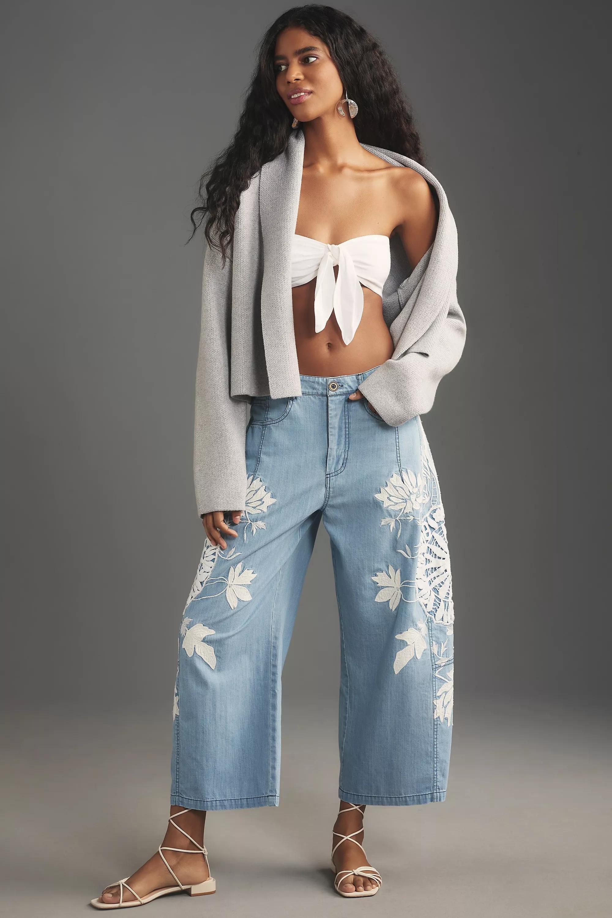 Mariel Cropped Cardigan, Grey, A501_0006, large image number 3