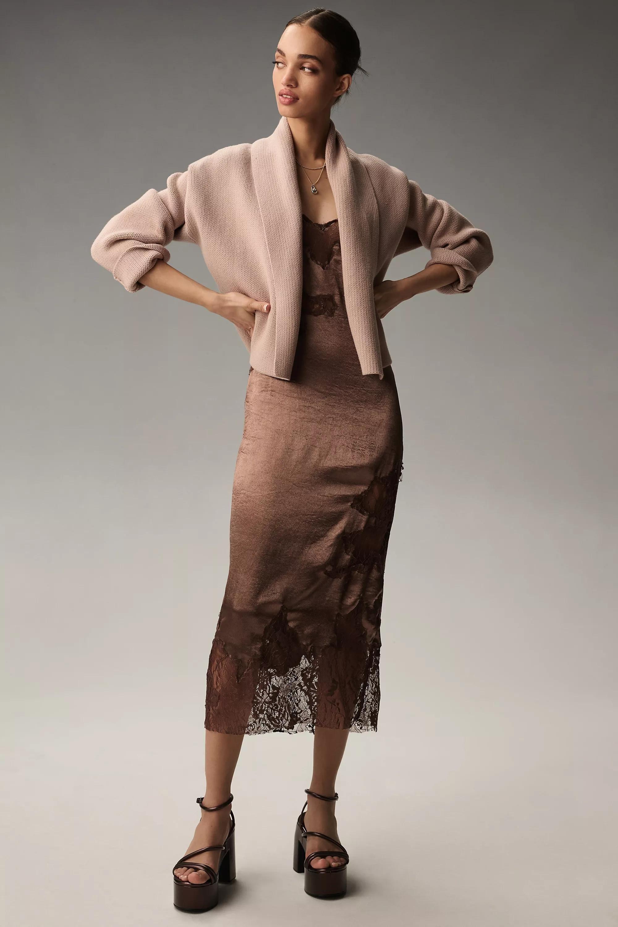 Mariel Cropped Cardigan, Beige, A501_0014, large image number 0