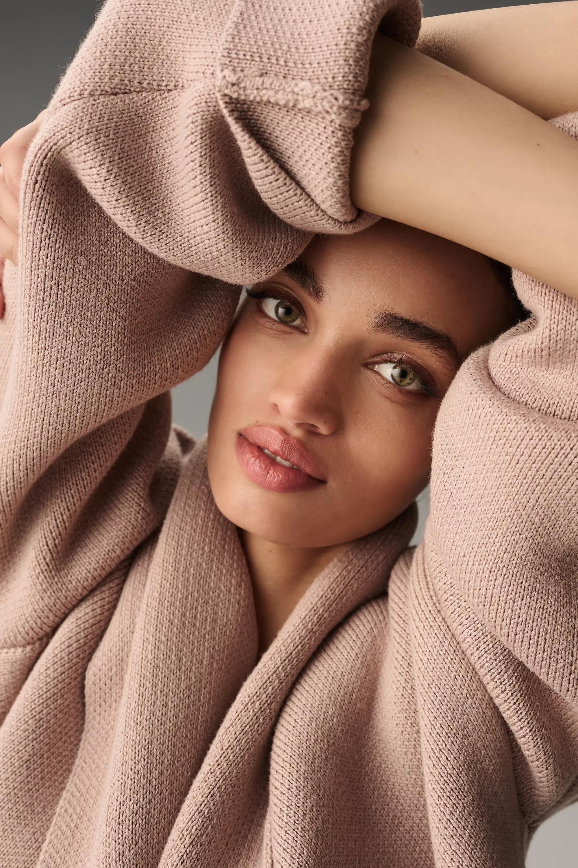 Mariel Cropped Cardigan, Beige, A501_0014, large image number 4