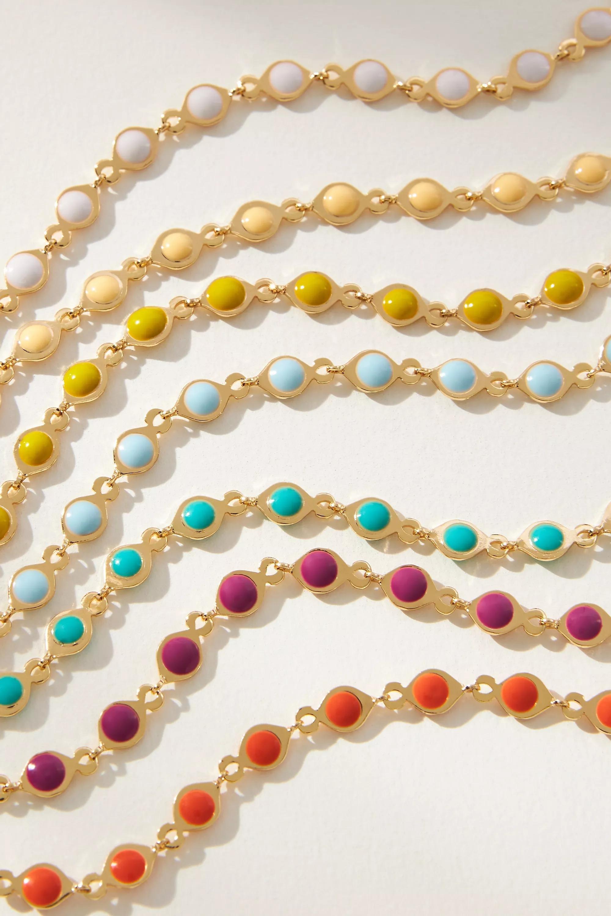 Baublebar Gold-Plated Cabochan Wrap Bracelet, White, A501_0010, large image number 2