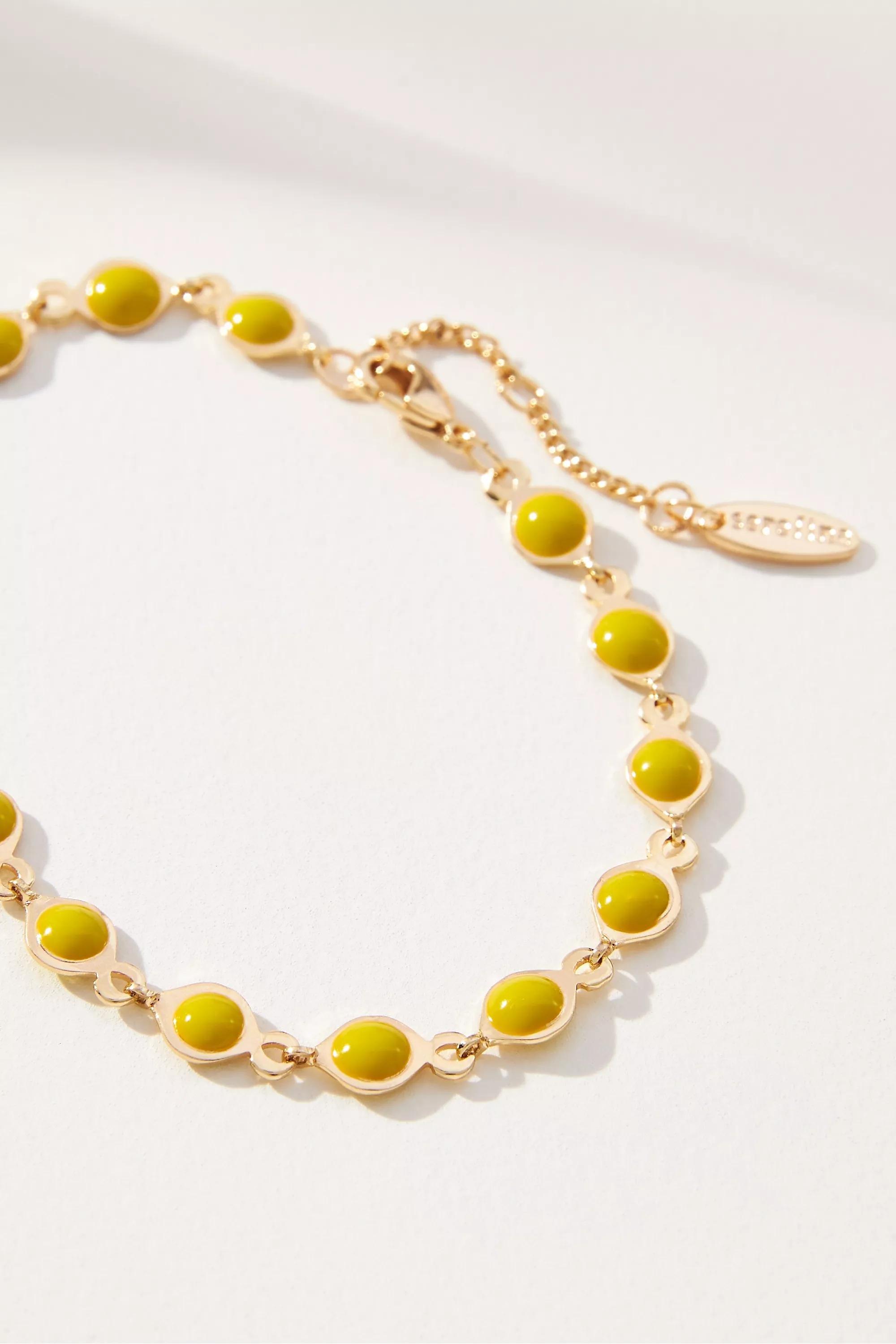 Baublebar Gold-Plated Cabochan Wrap Bracelet, Yellow, A501_0034, large image number 1