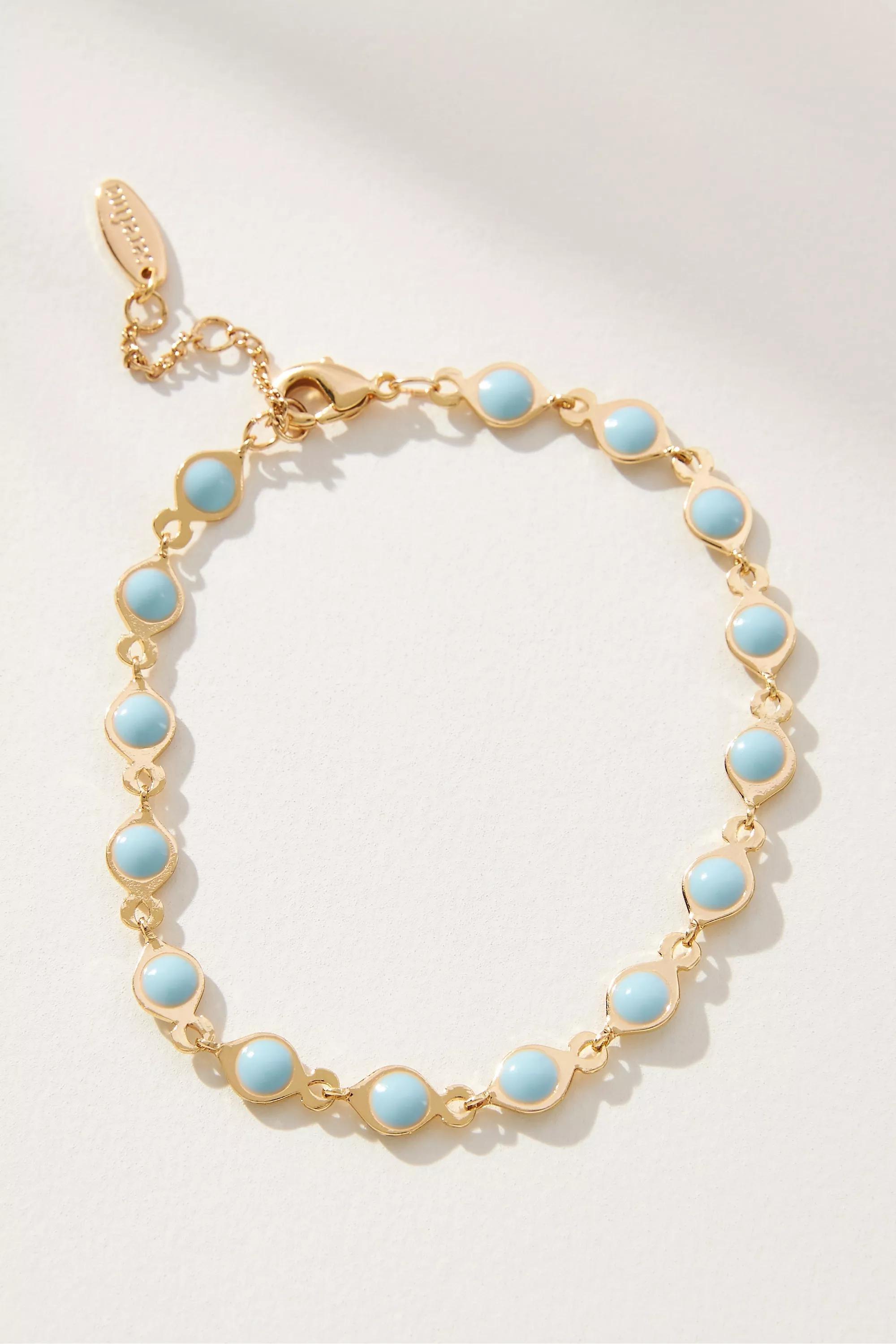 Baublebar Gold-Plated Cabochan Wrap Bracelet, Blue, A501_0045, large image number 0