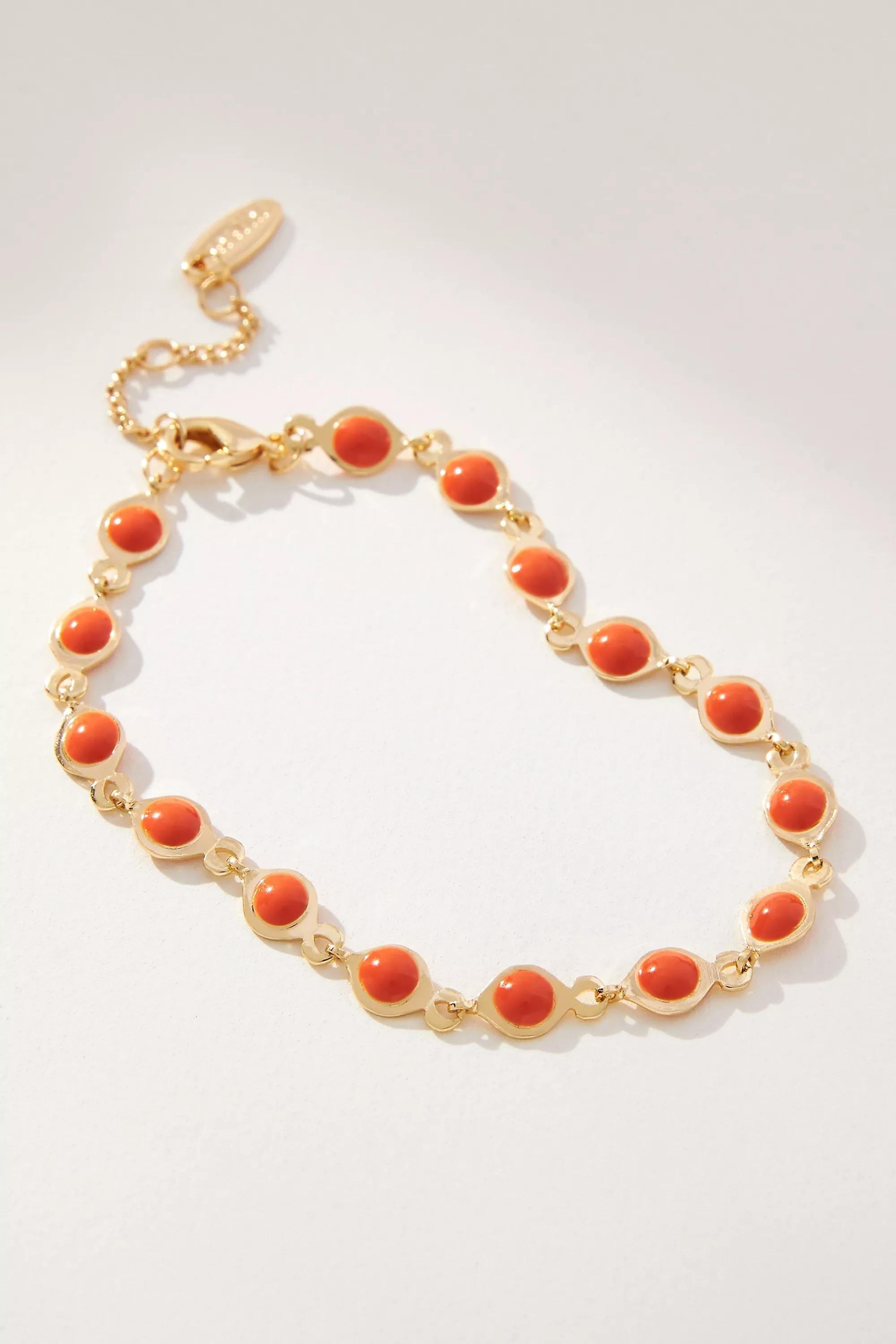 Baublebar Gold-Plated Cabochan Wrap Bracelet, Red, A501_0075, large image number 0