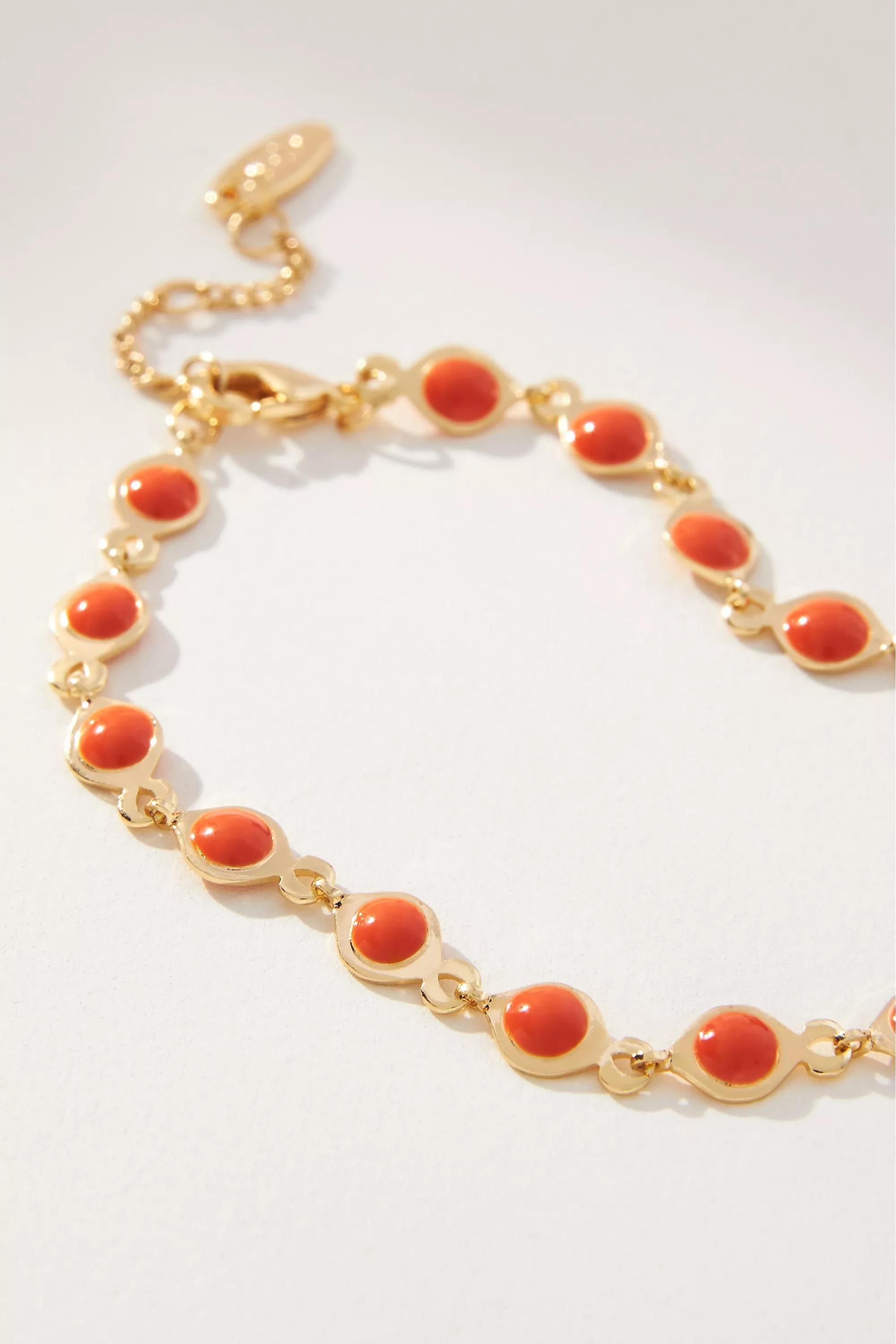 Baublebar Gold-Plated Cabochan Wrap Bracelet, Red, A501_0075, large image number 3