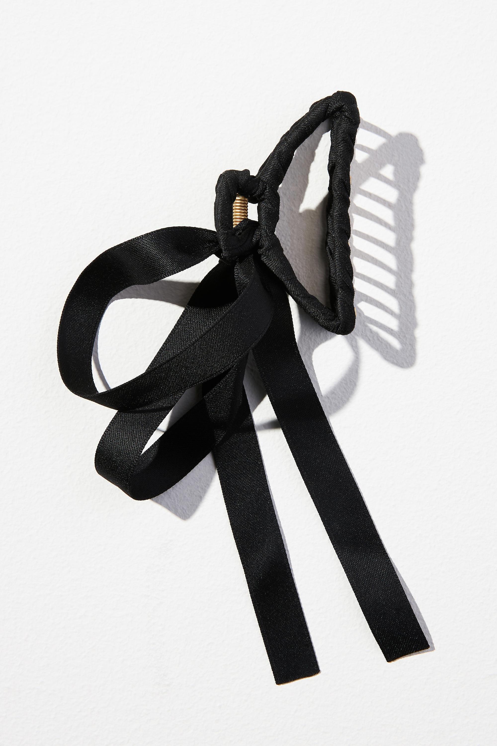 By Anthropologie Bow Hair Claw Clip, Black, A501_0001, large image number 0