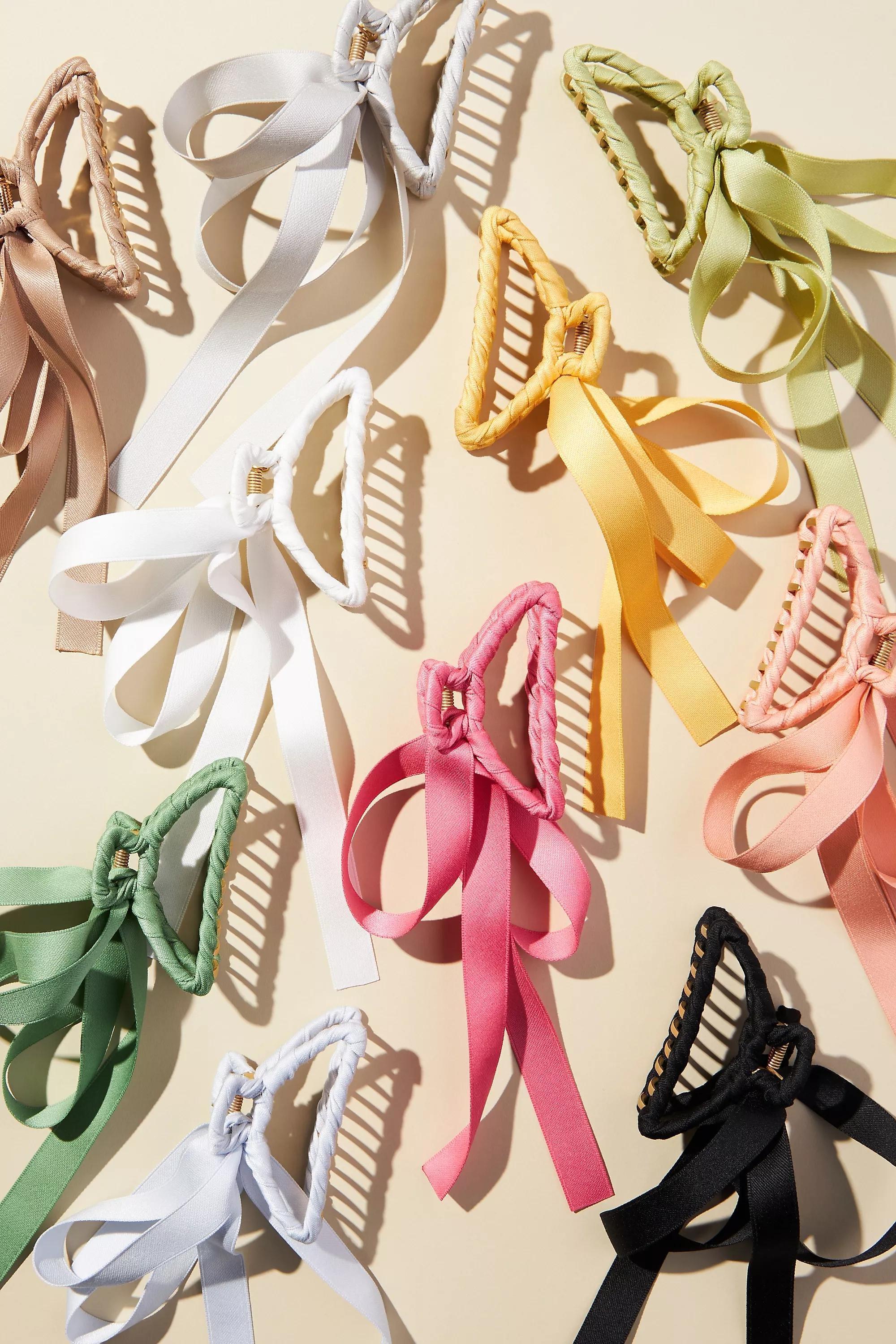 By Anthropologie Bow Hair Claw Clip, Yellow, A501_0072, large image number 1