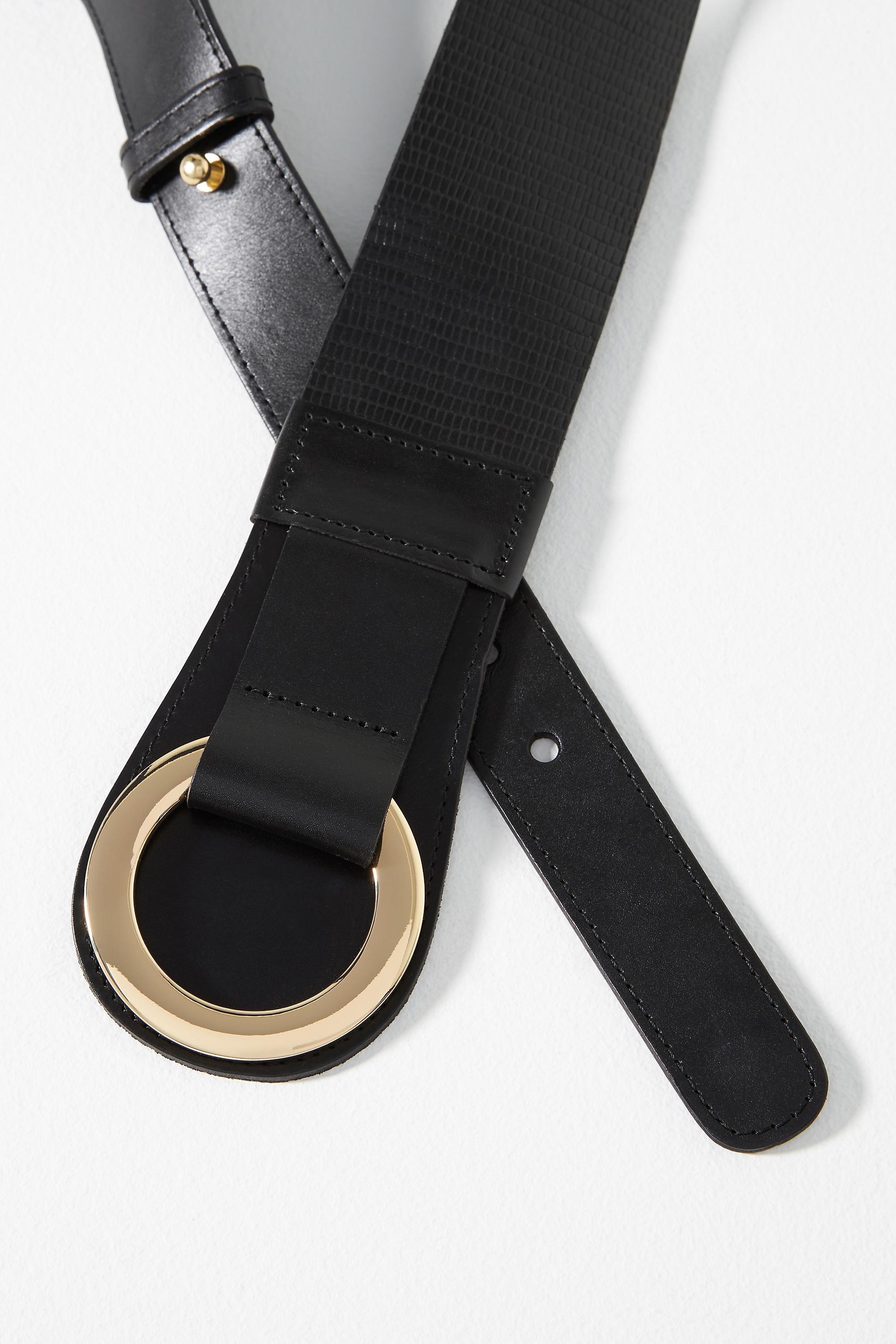 Wide Ring Hip Belt, Black, , large image number 1