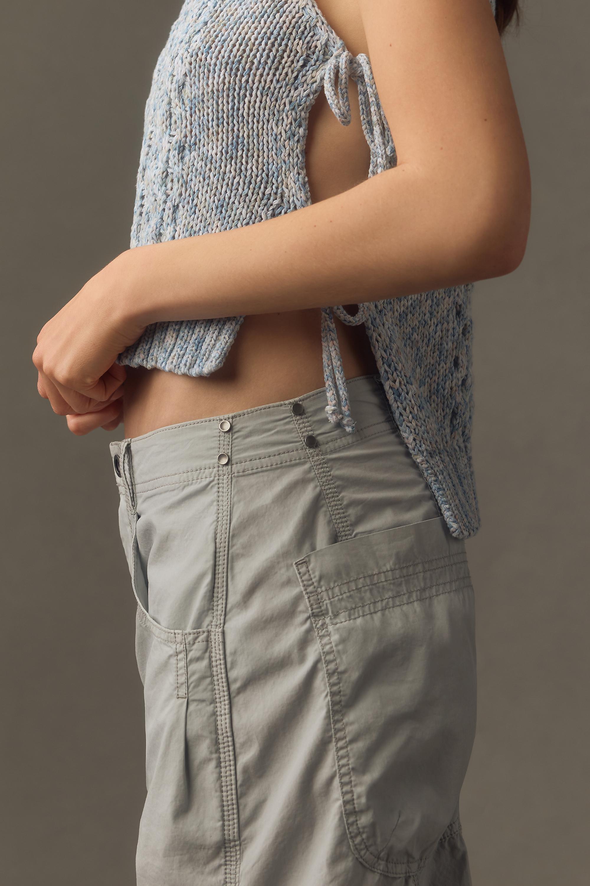 Pilcro Parachute Curve Barrel Pants, Blue, , large image number 3
