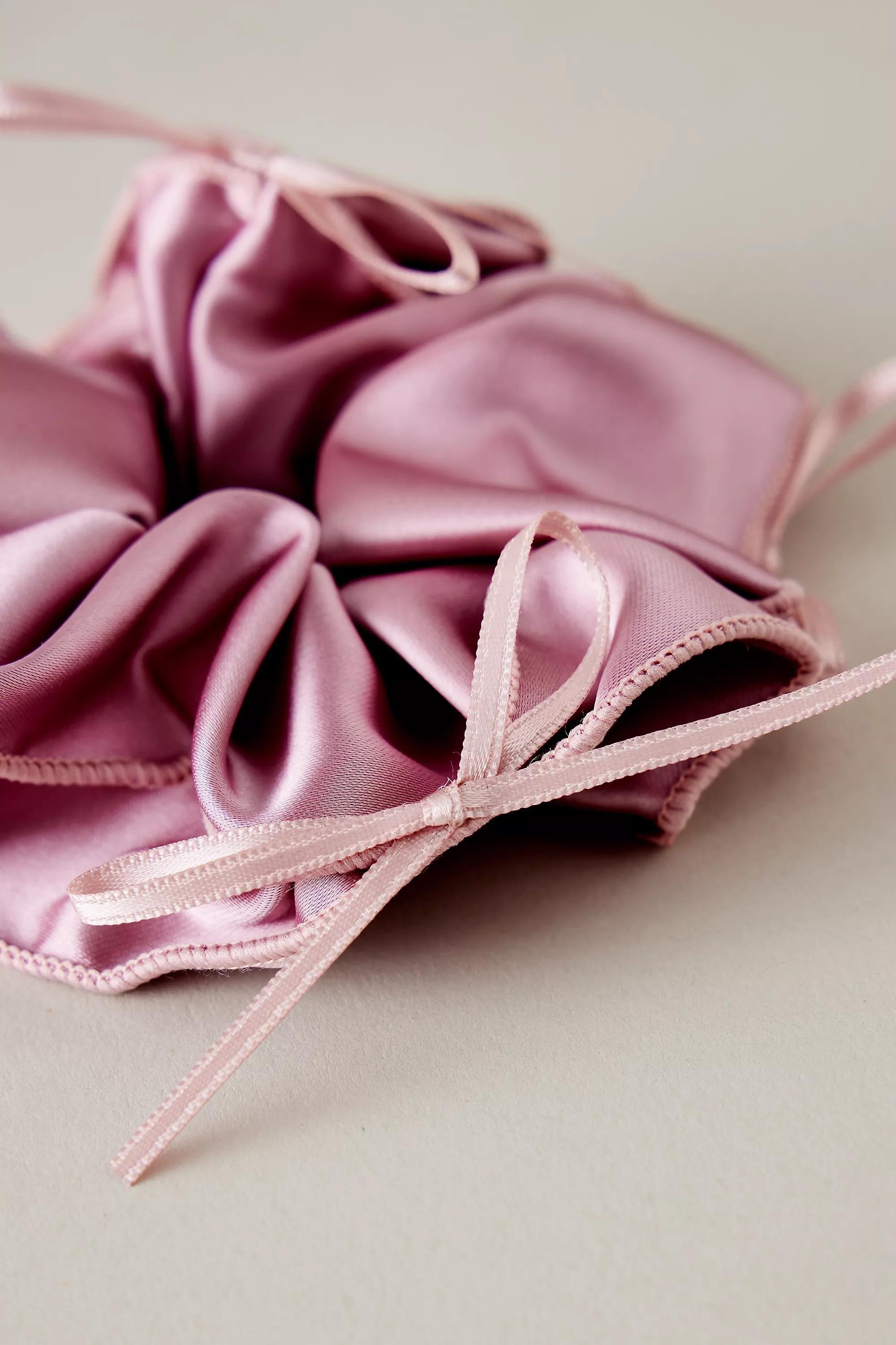 By Anthropologie Large Silk Bow Hair Scrunchie, Purple, A501_0057, large image number 1