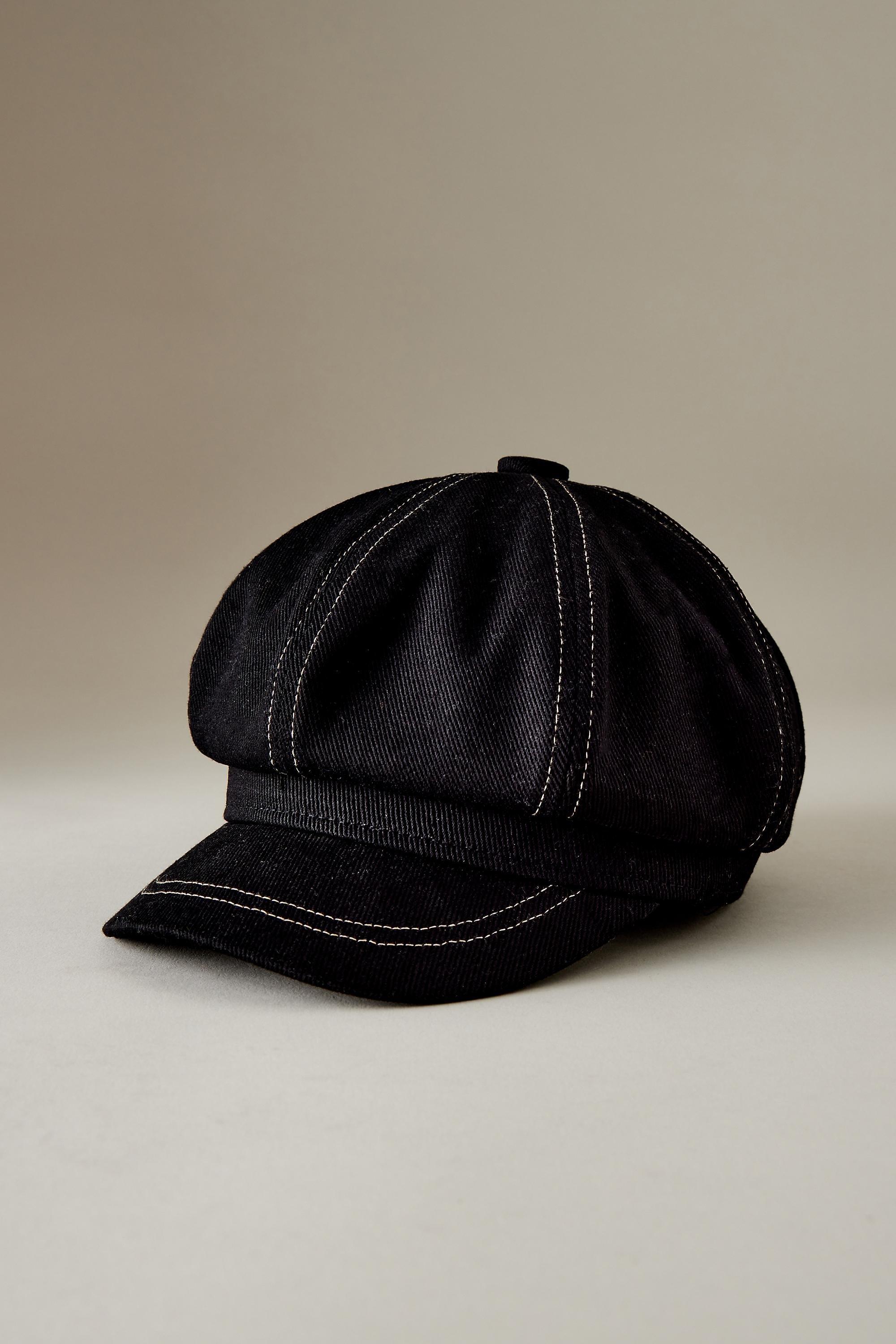 Twill Baker Boy Hat, Black, A501_0001, large image number 0