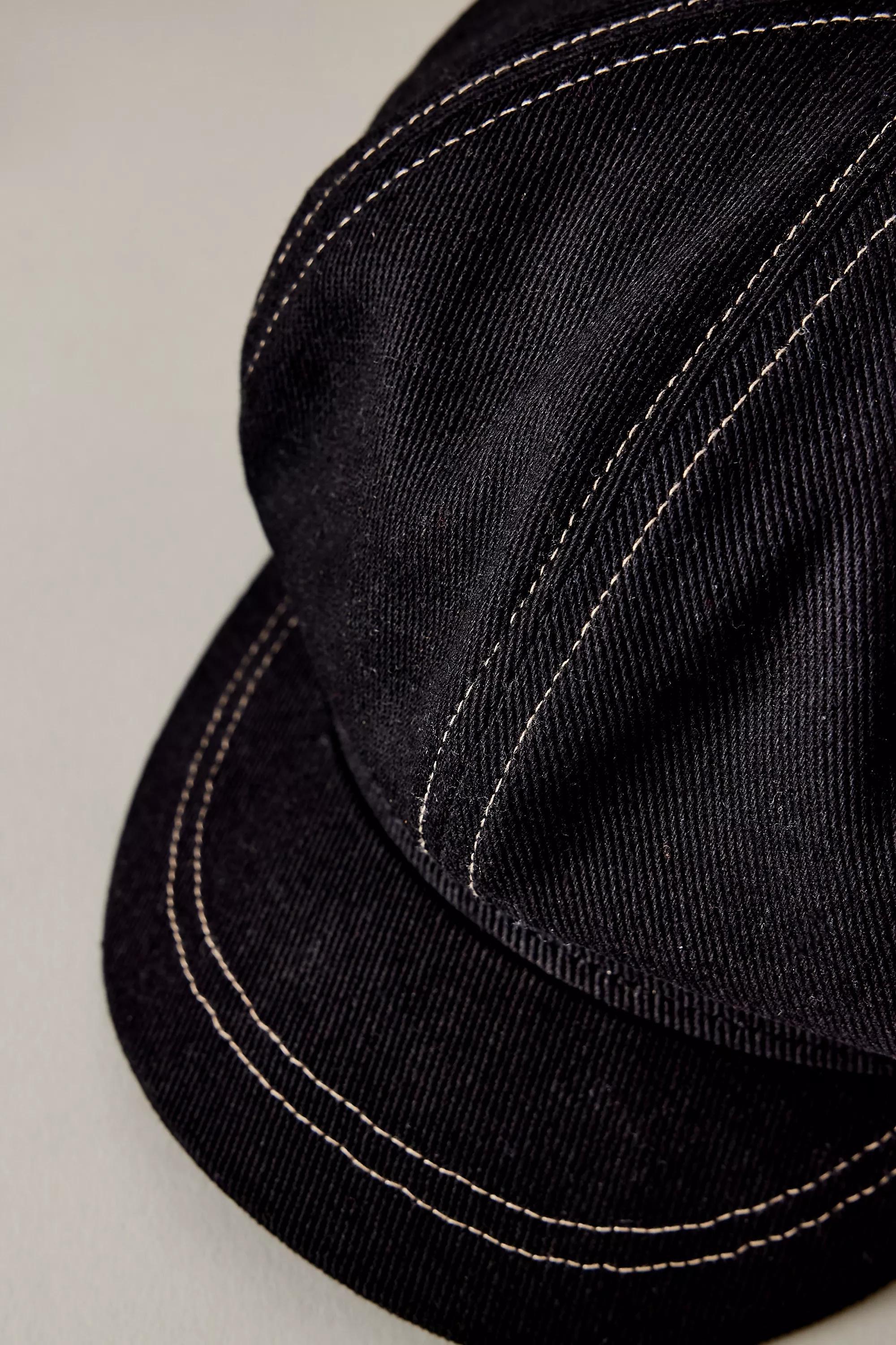 Twill Baker Boy Hat, Black, A501_0001, large image number 1