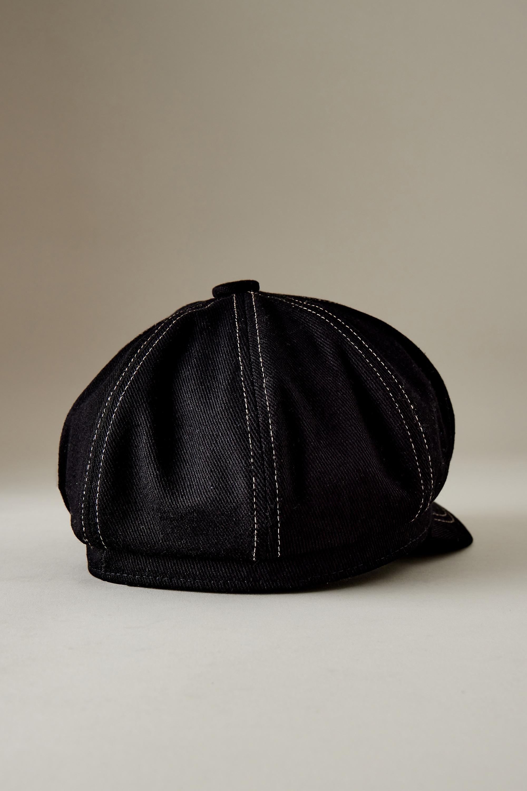 Twill Baker Boy Hat, Black, A501_0001, large image number 2