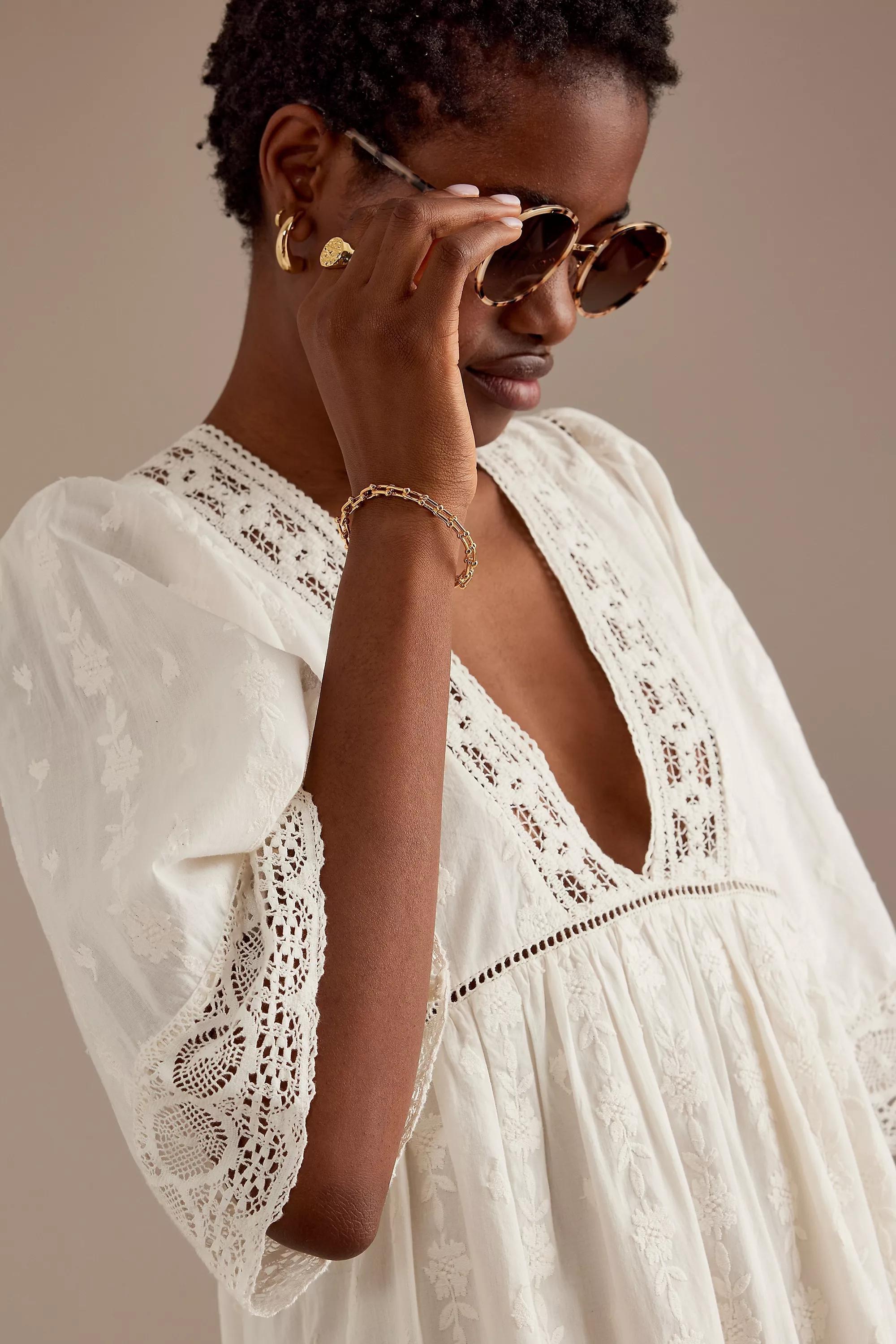 Louise Misha Majorelle Lace Trim Maxi Dress, White, , large image number 4