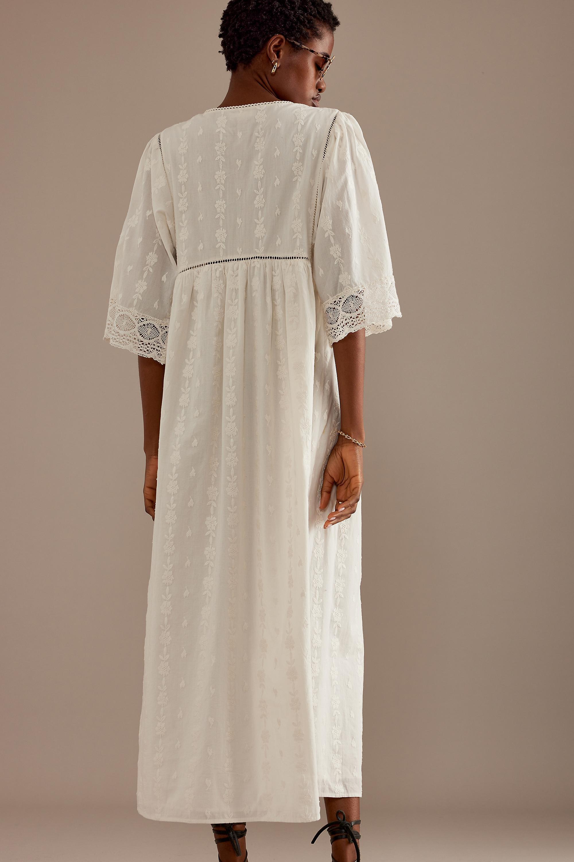 Louise Misha Majorelle Lace Trim Maxi Dress, White, , large image number 5