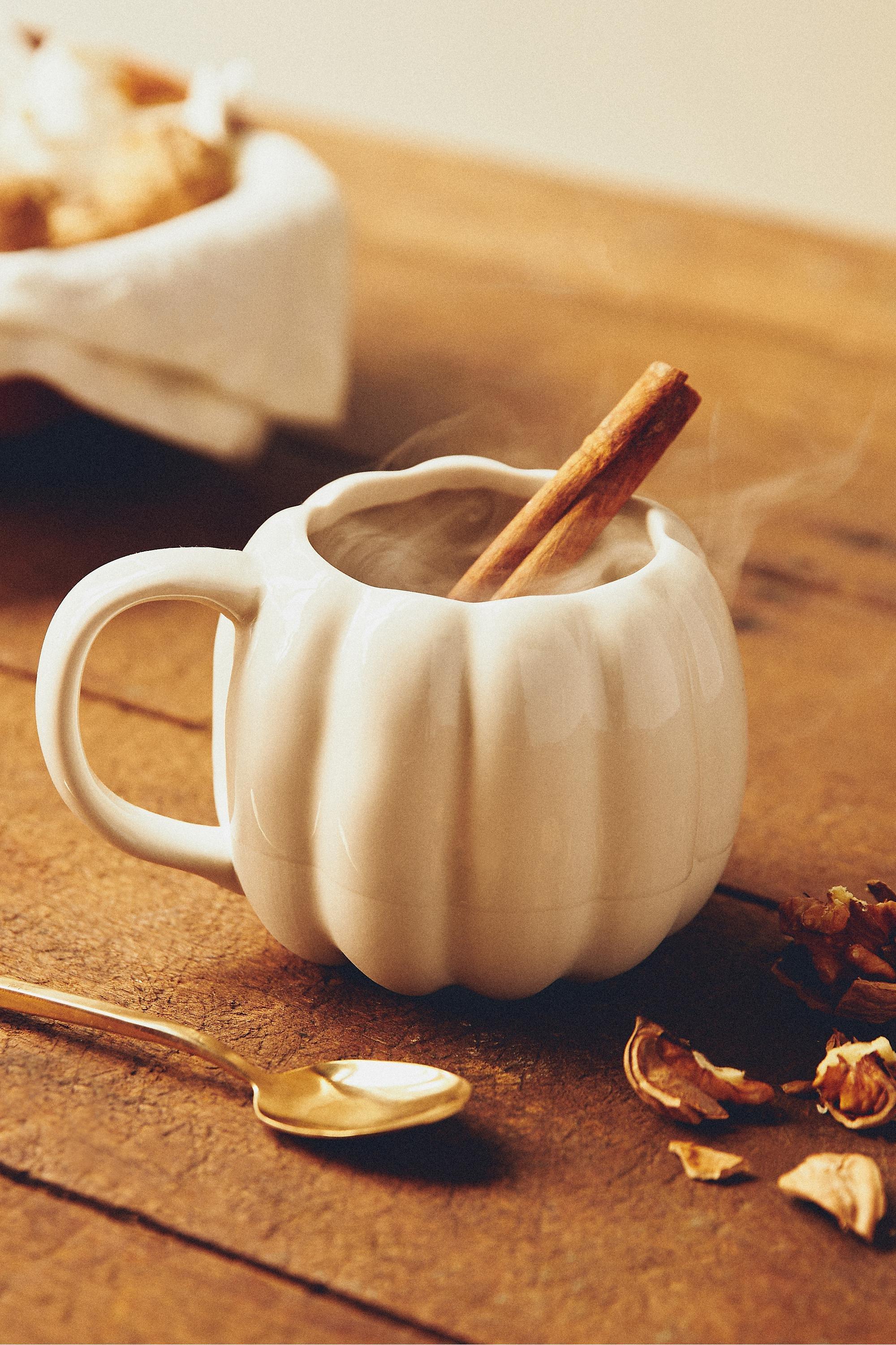 Cindy Pumpkin Mug, White, , medium